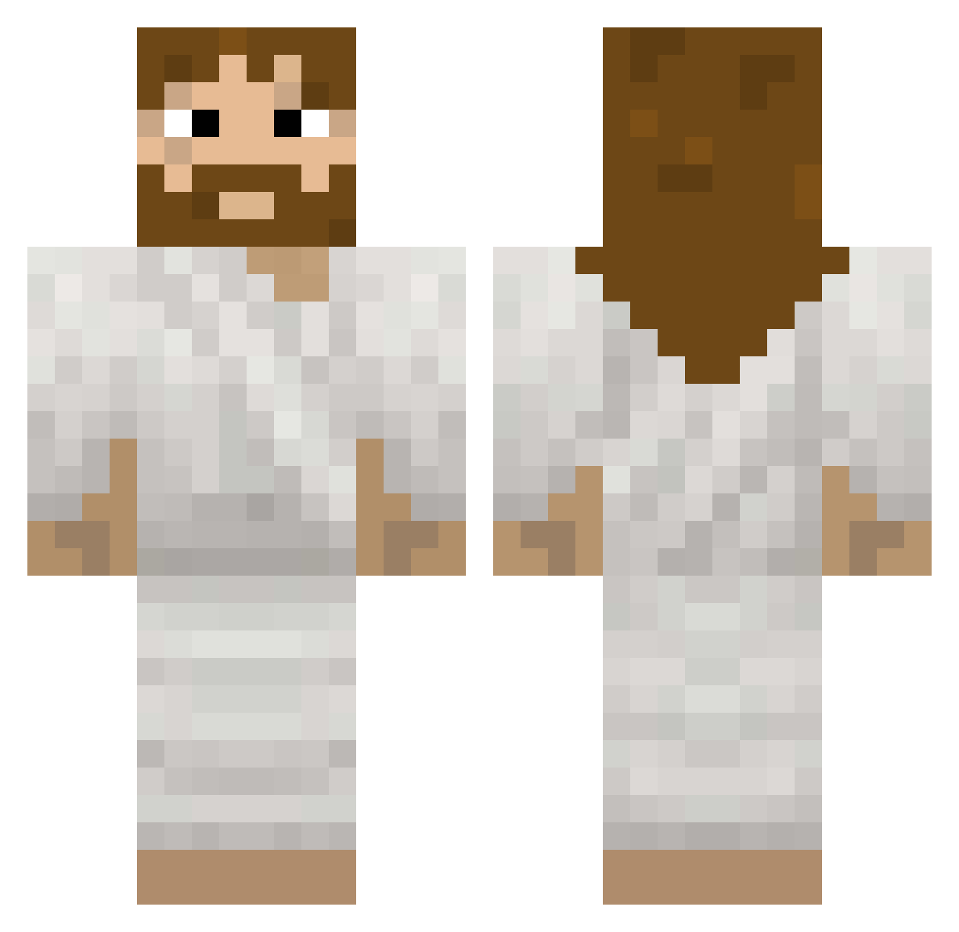 LastGuardian Minecraft skin, front and back view