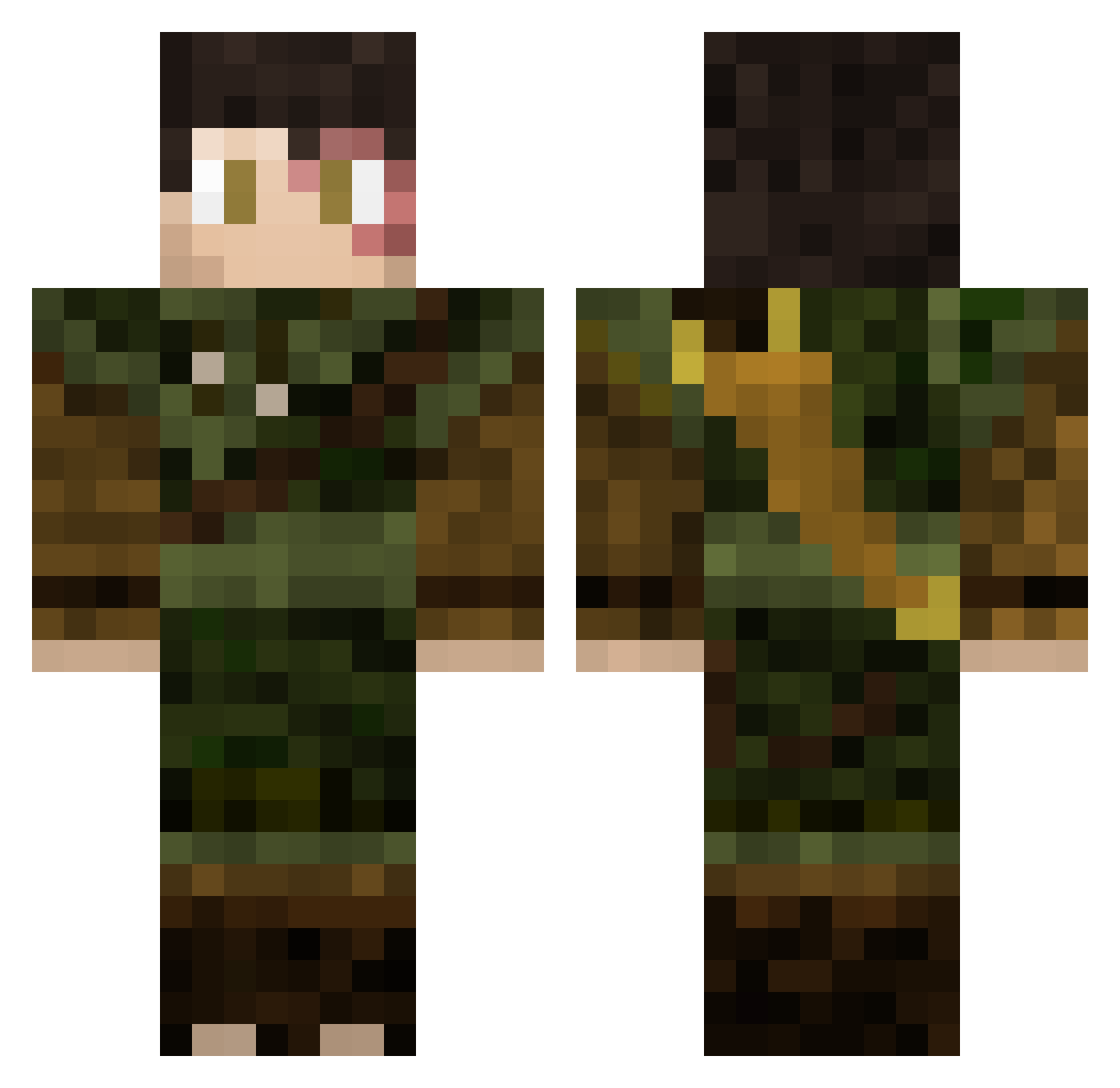 joybozz Minecraft skin, front and back view
