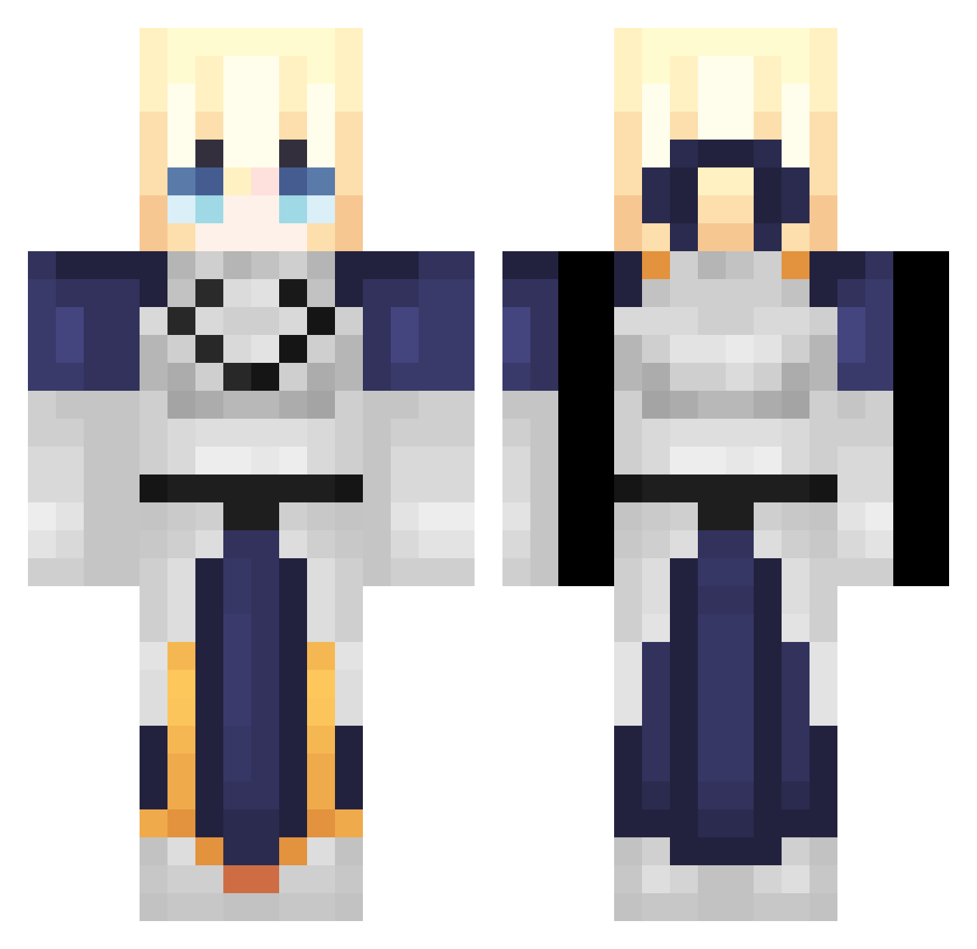D4N13L9 Minecraft skin, front and back view