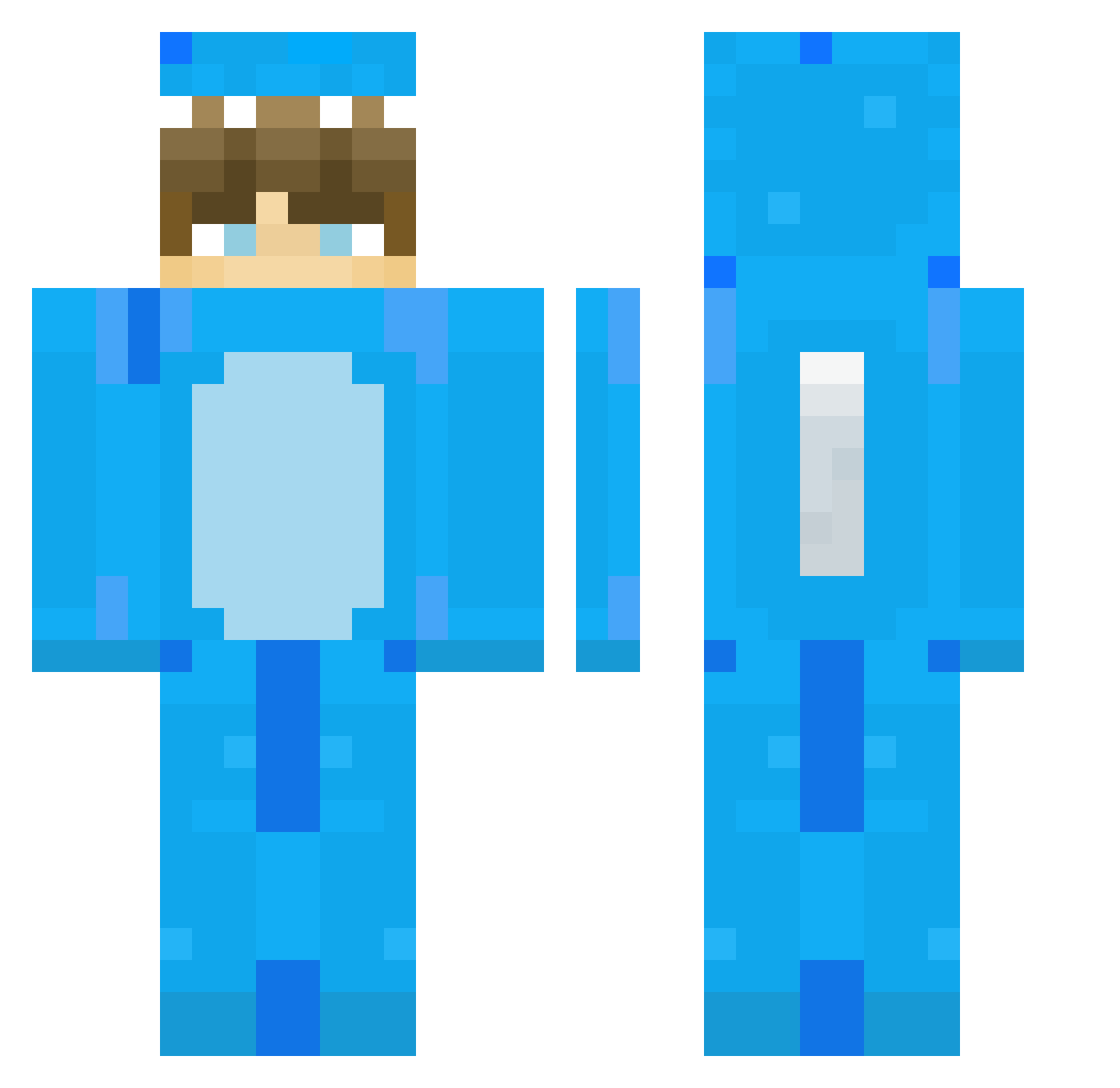 thinrunner13 Minecraft skin, front and back view