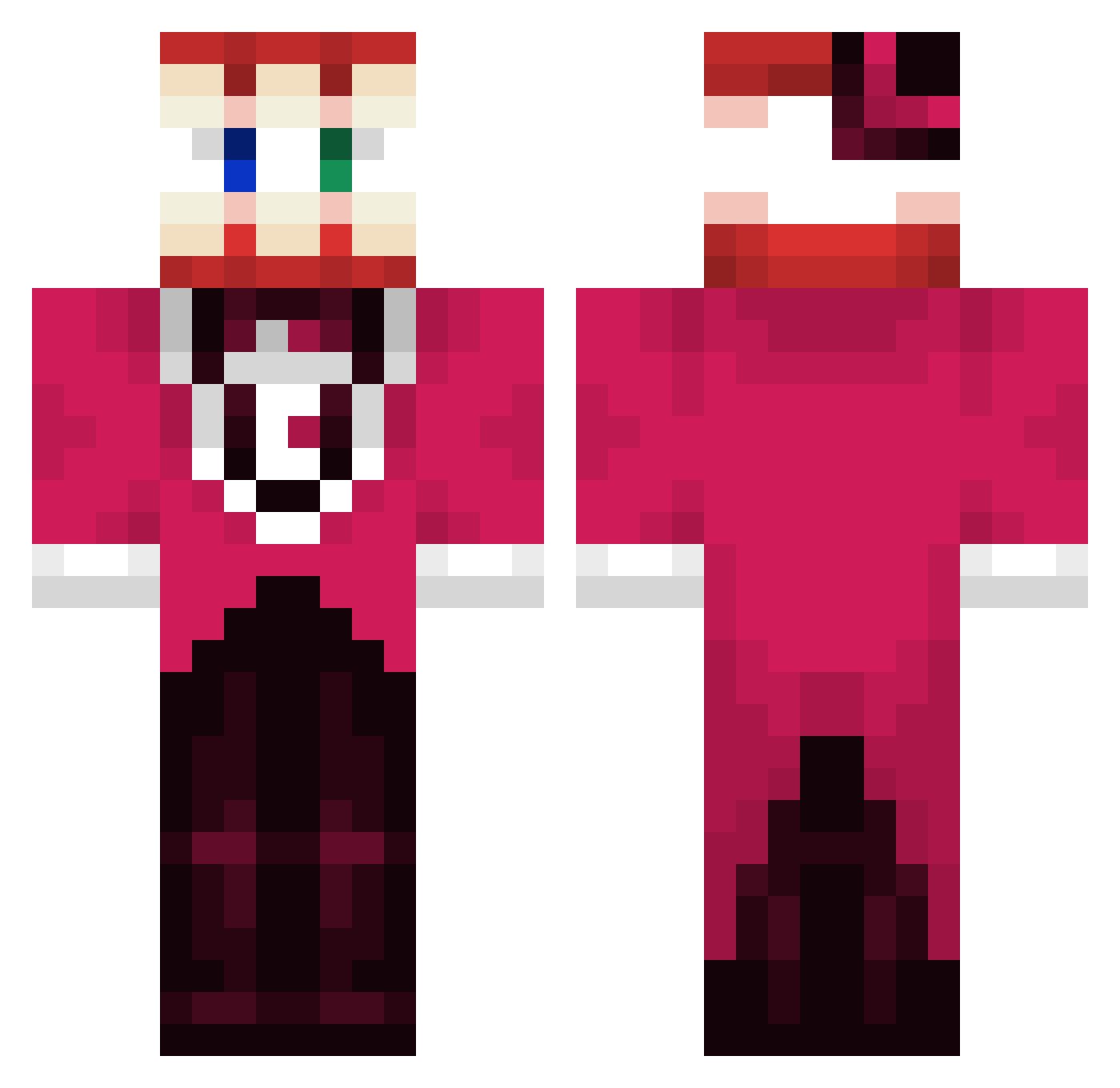 Bone_Wraith Minecraft skin, front and back view