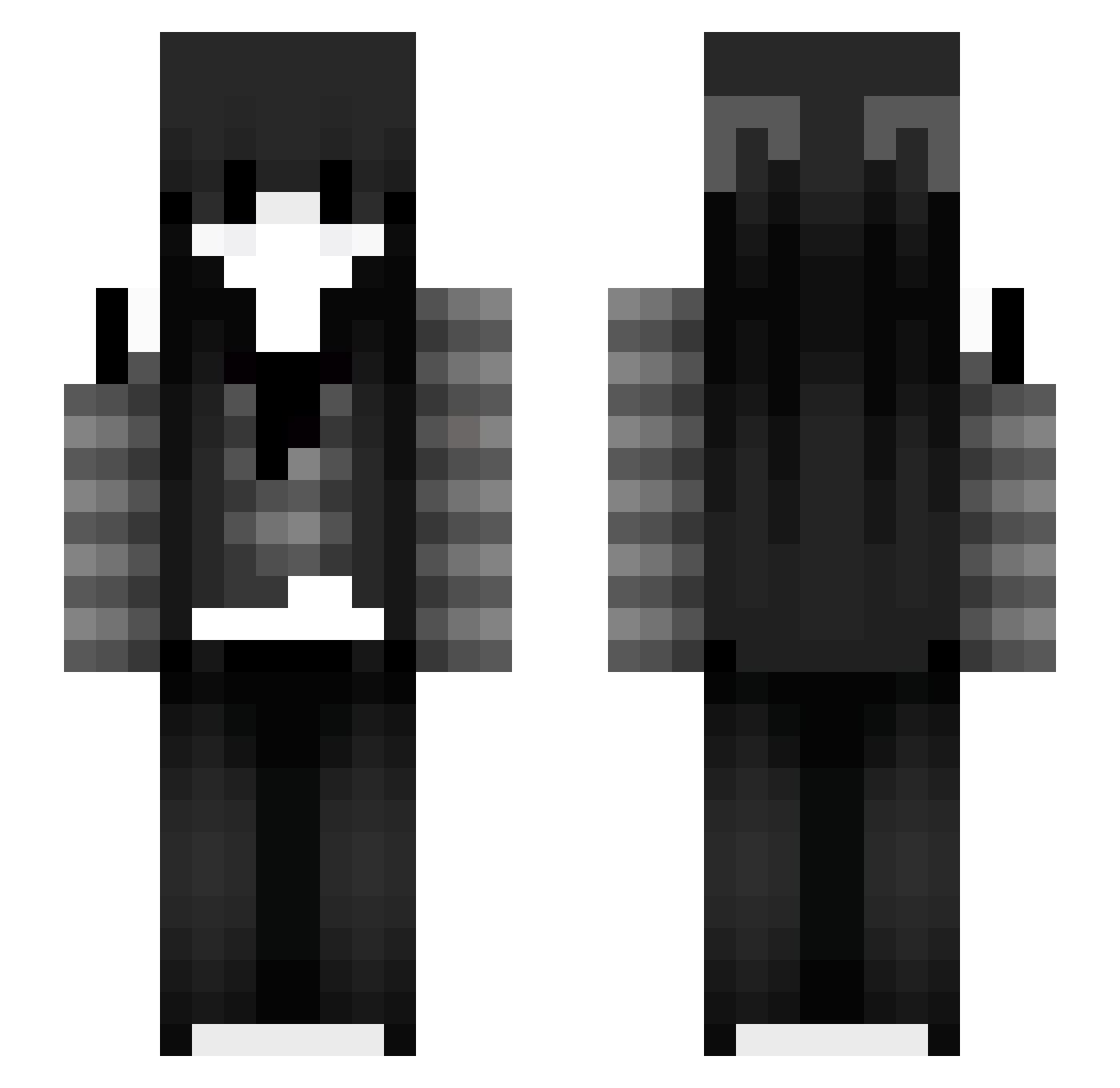 OpaTollie Minecraft skin, front and back view