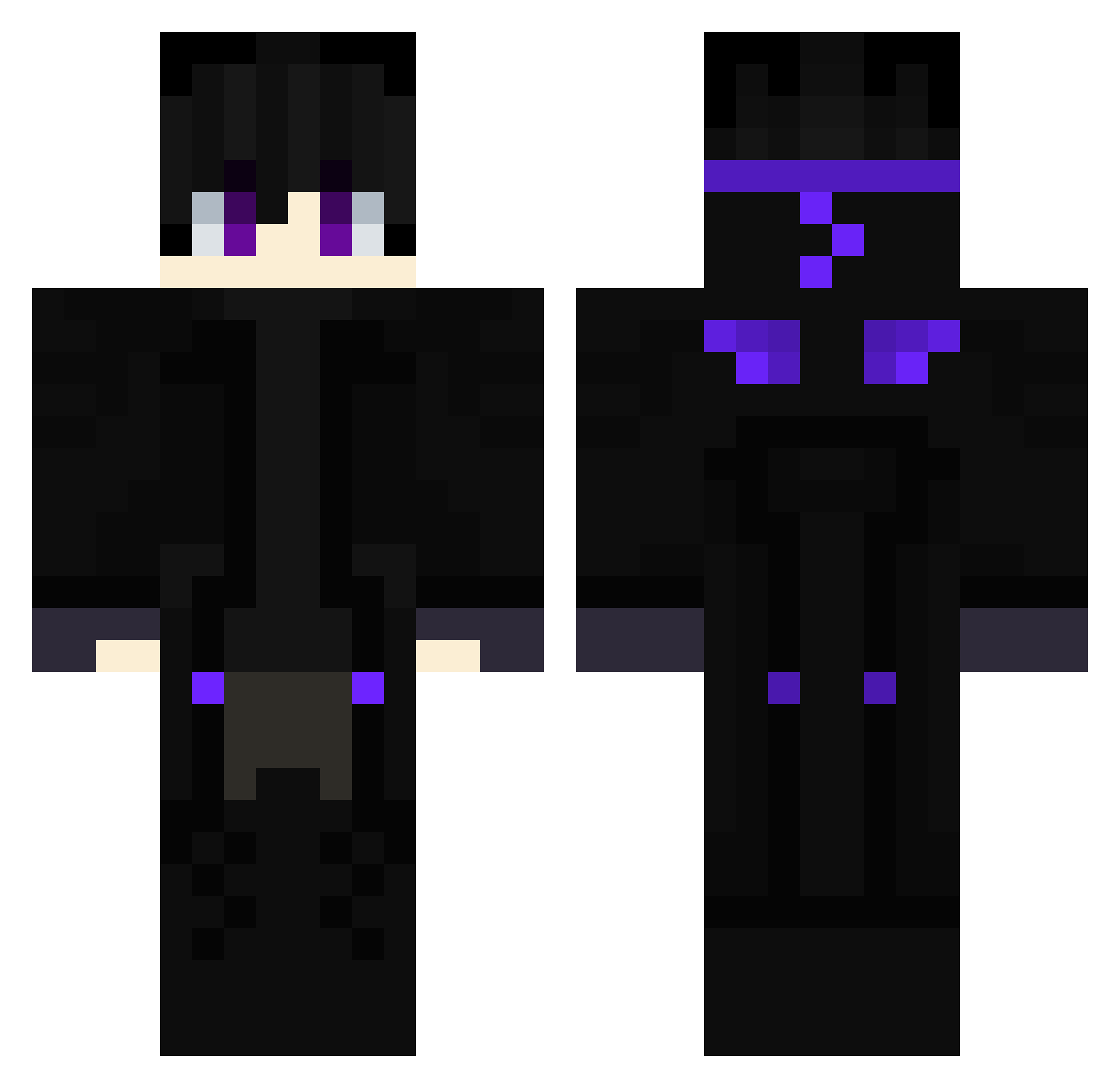 t3sch4m50 Minecraft skin, front and back view