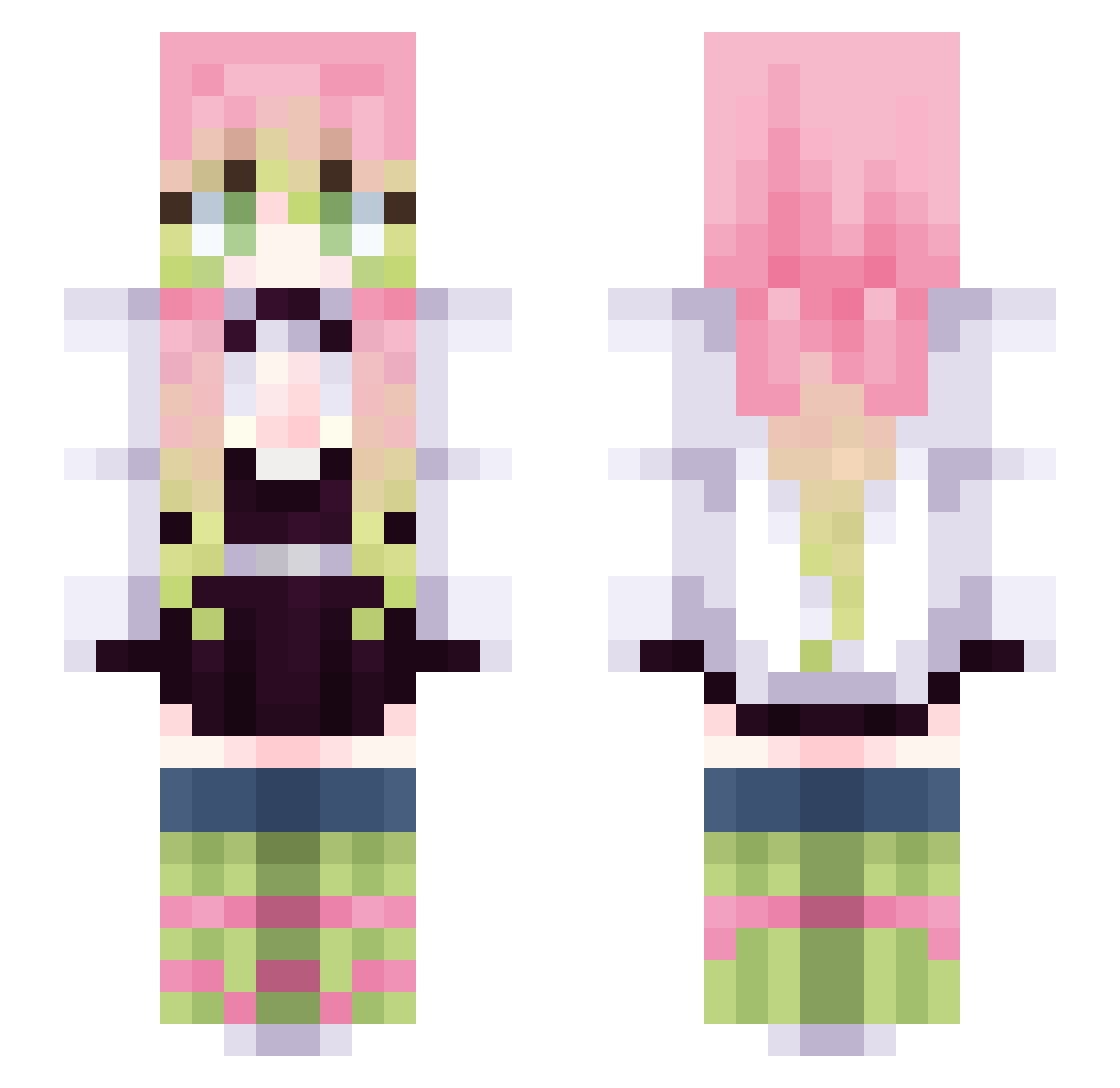 astrodonut154 Minecraft skin, front and back view