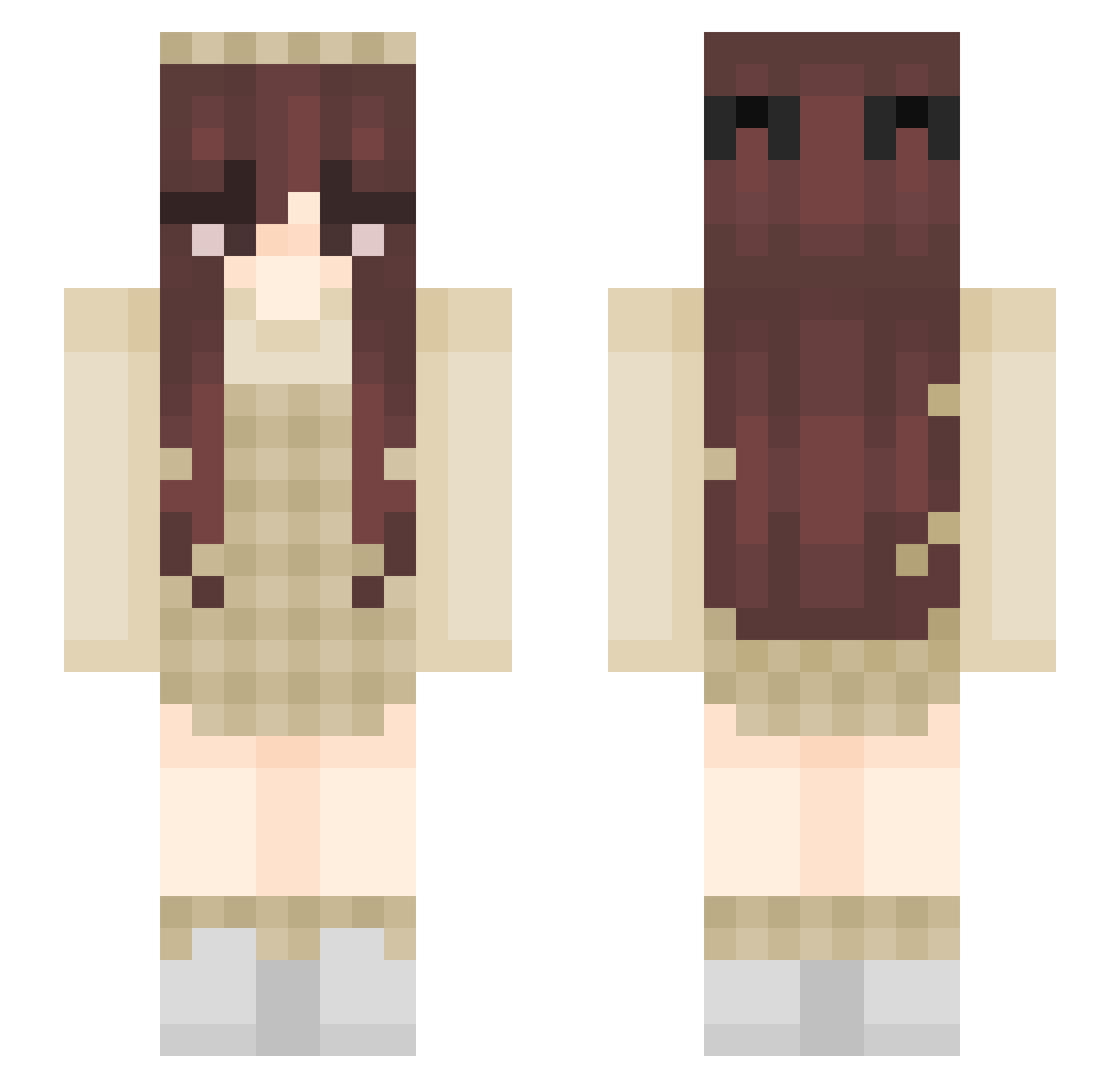 Bernabe Minecraft skin, front and back view