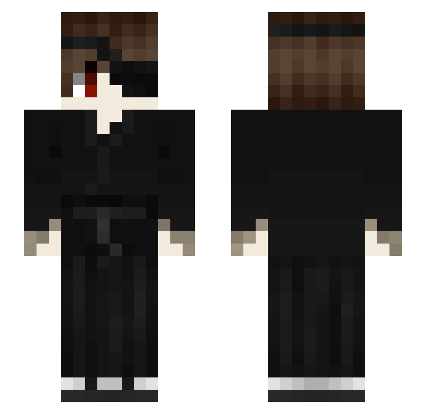 NJaky Minecraft skin, front and back view