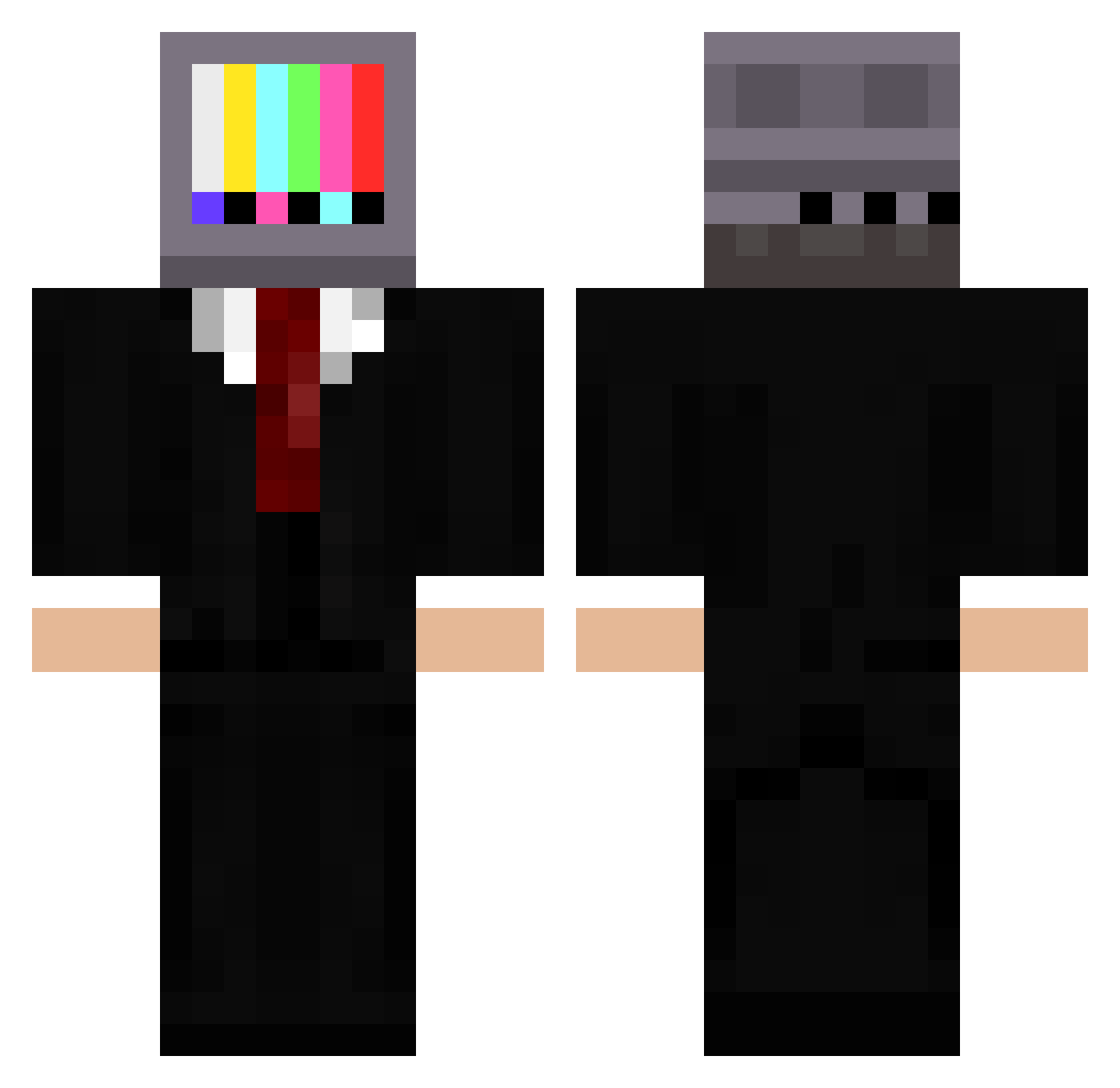 Thijs3000 Minecraft skin, front and back view