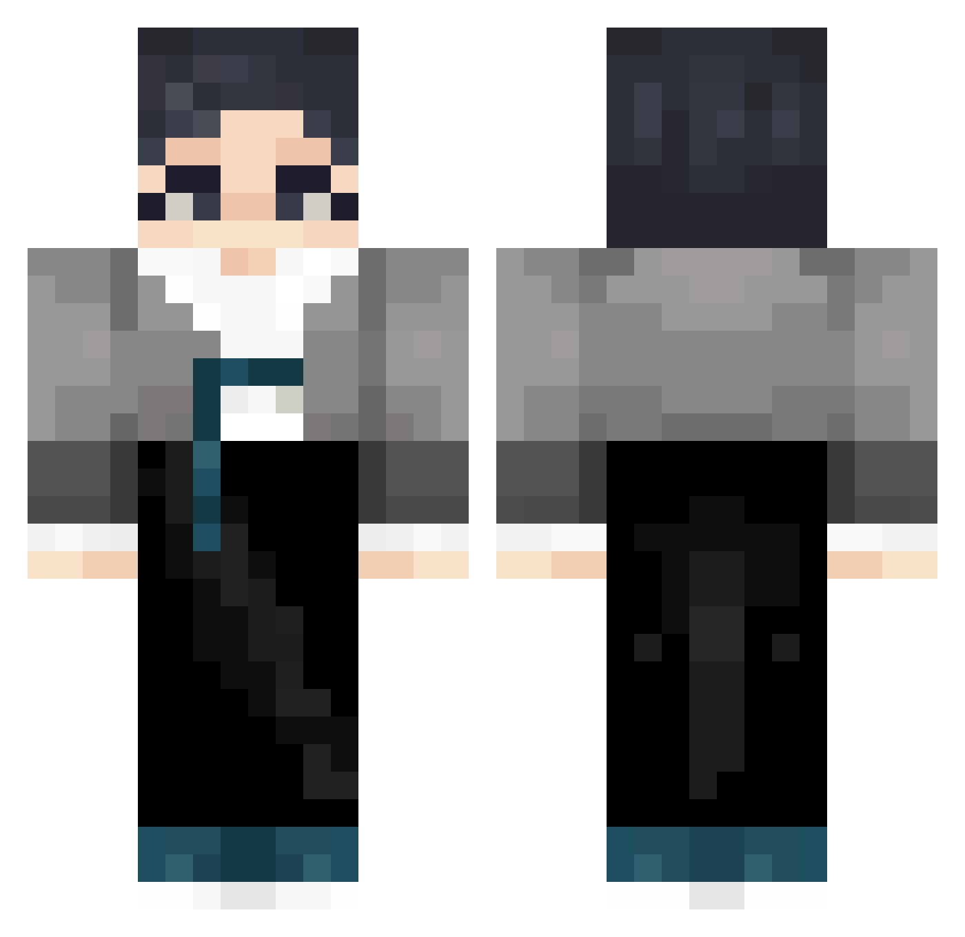 cookieciller Minecraft skin, front and back view