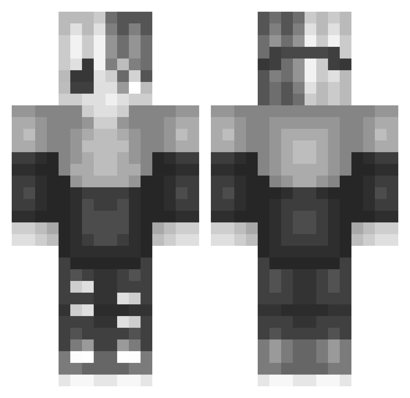Quenton Minecraft skin, front and back view