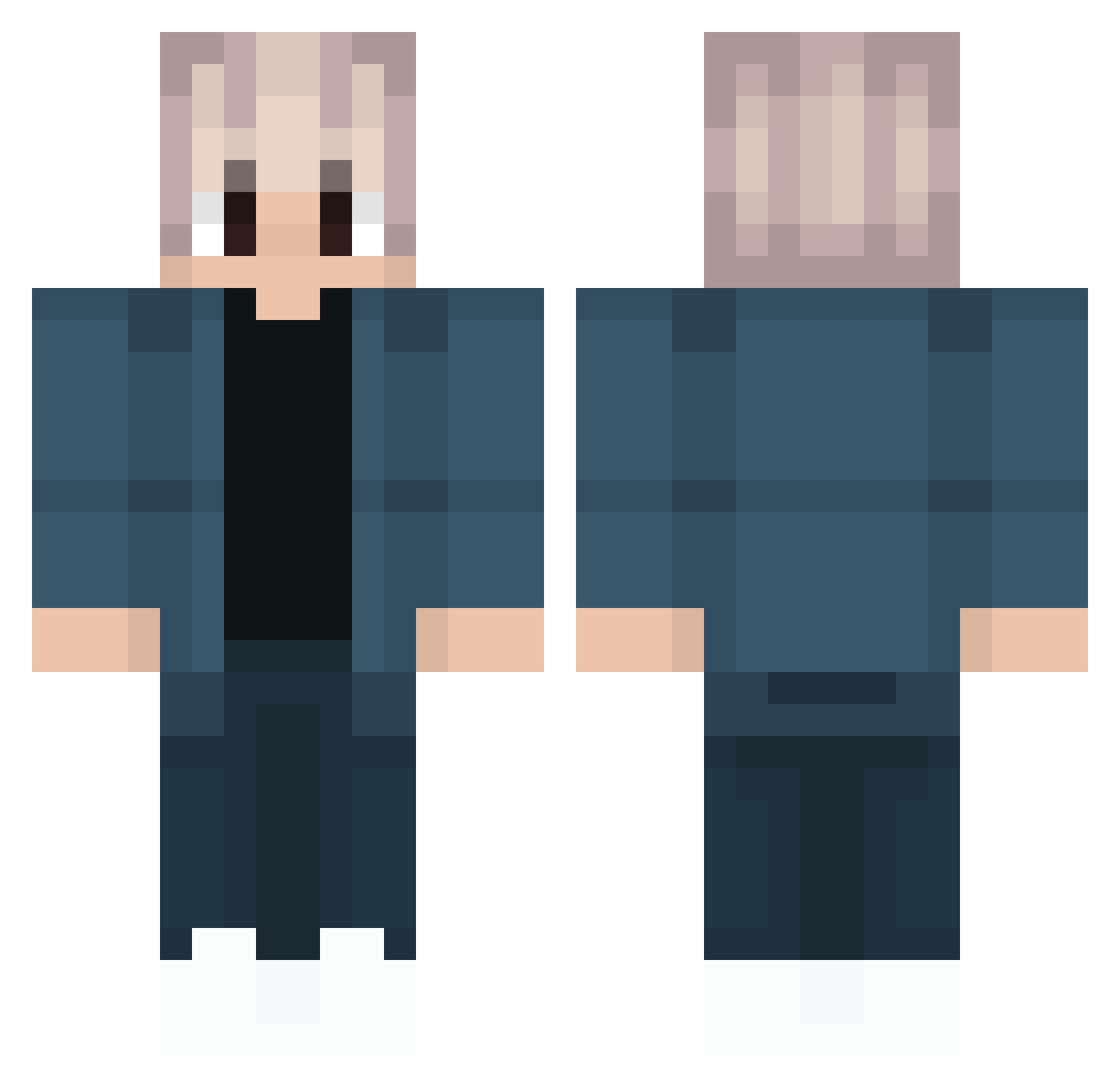Texuu Minecraft skin, front and back view