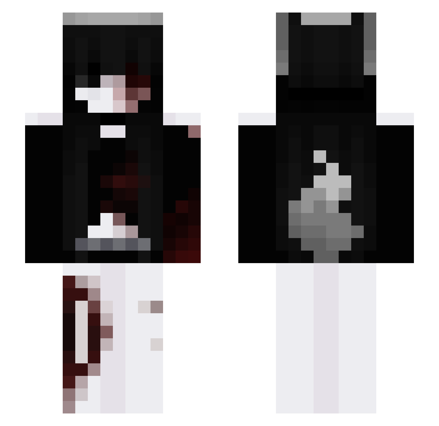ElaineBoss Minecraft skin, front and back view