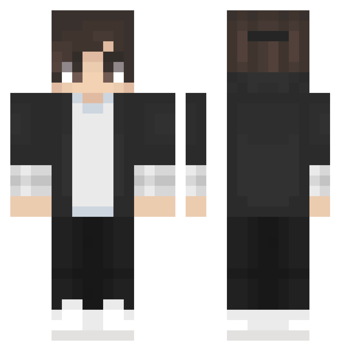 TimNinjah Minecraft skin, front and back view