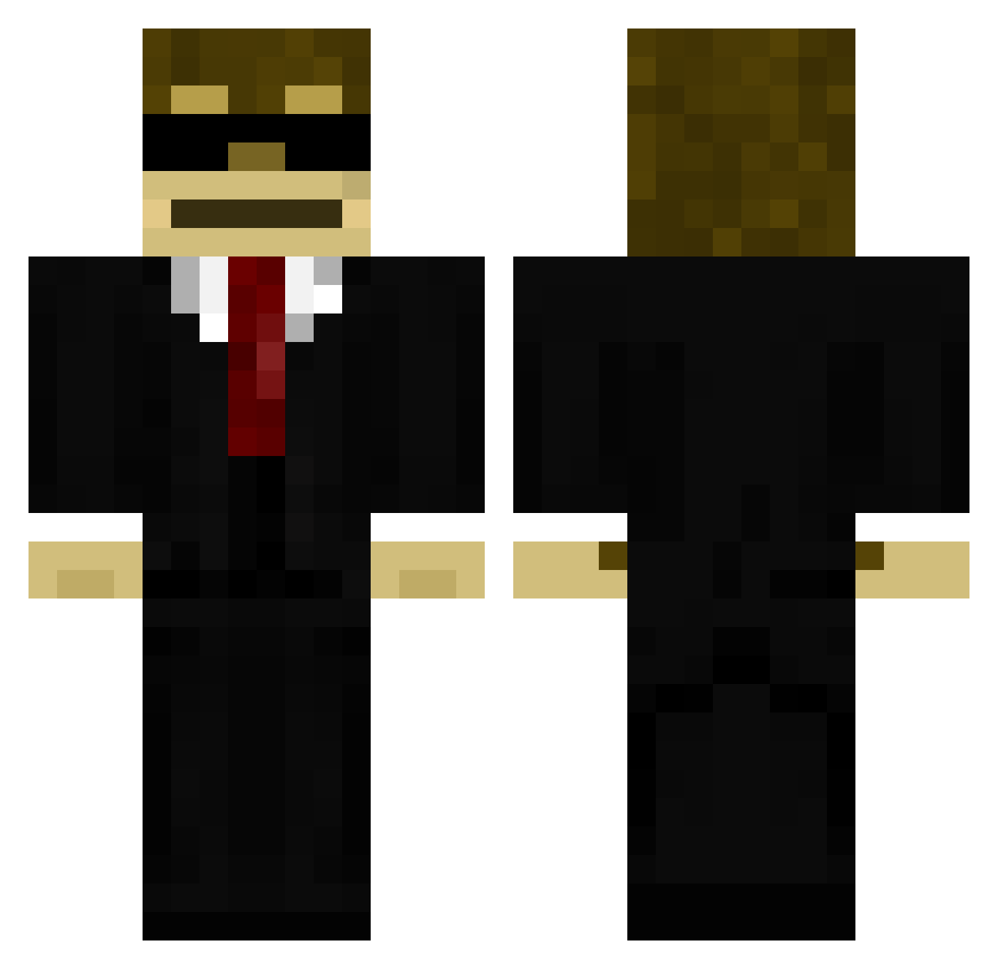 noobmonke Minecraft skin, front and back view