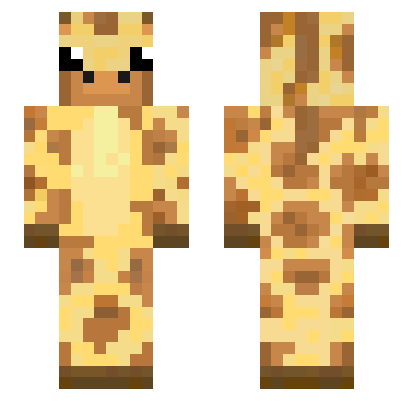 rwumors Minecraft skin, front and back view