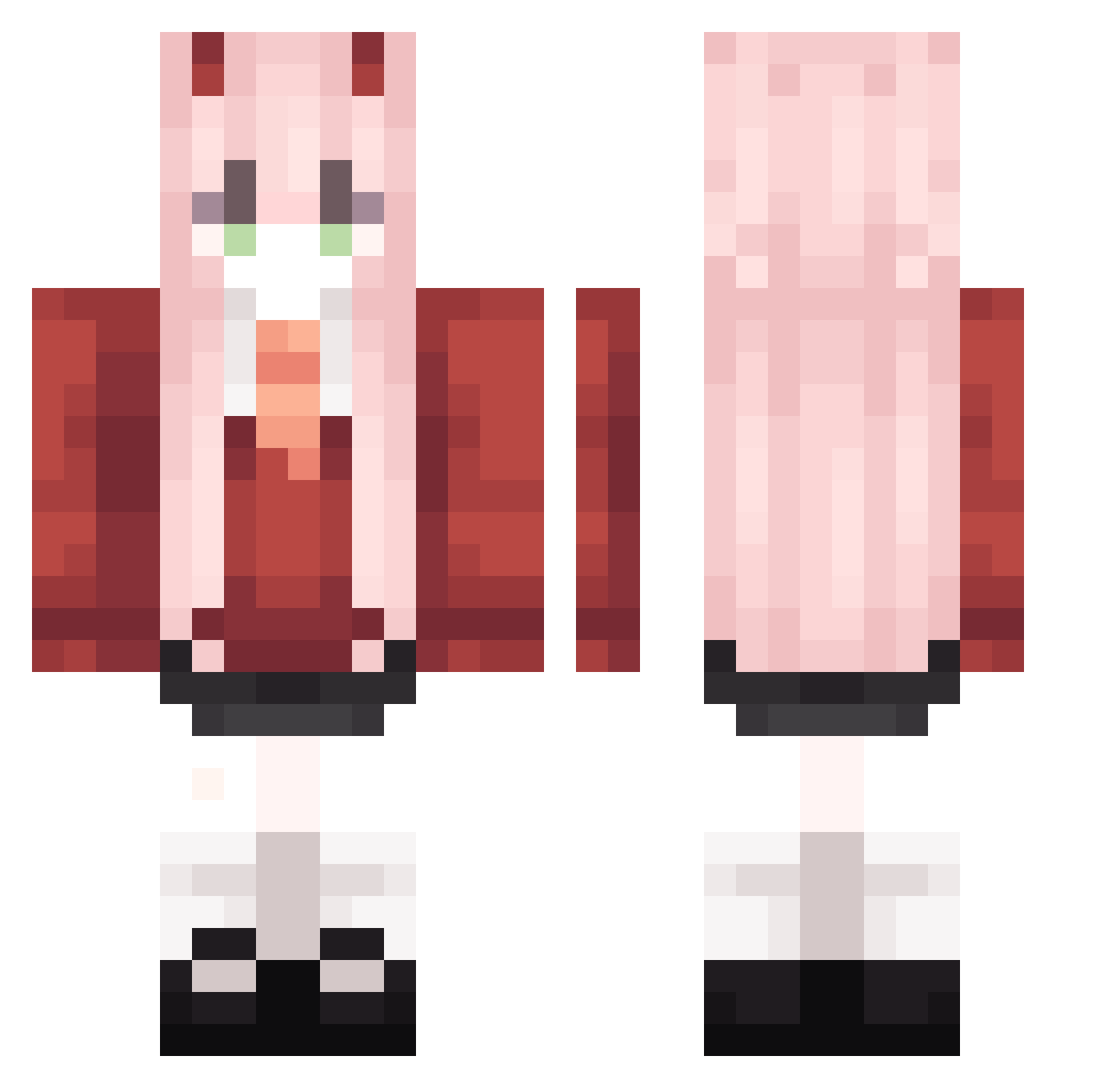 izgo34 Minecraft skin, front and back view