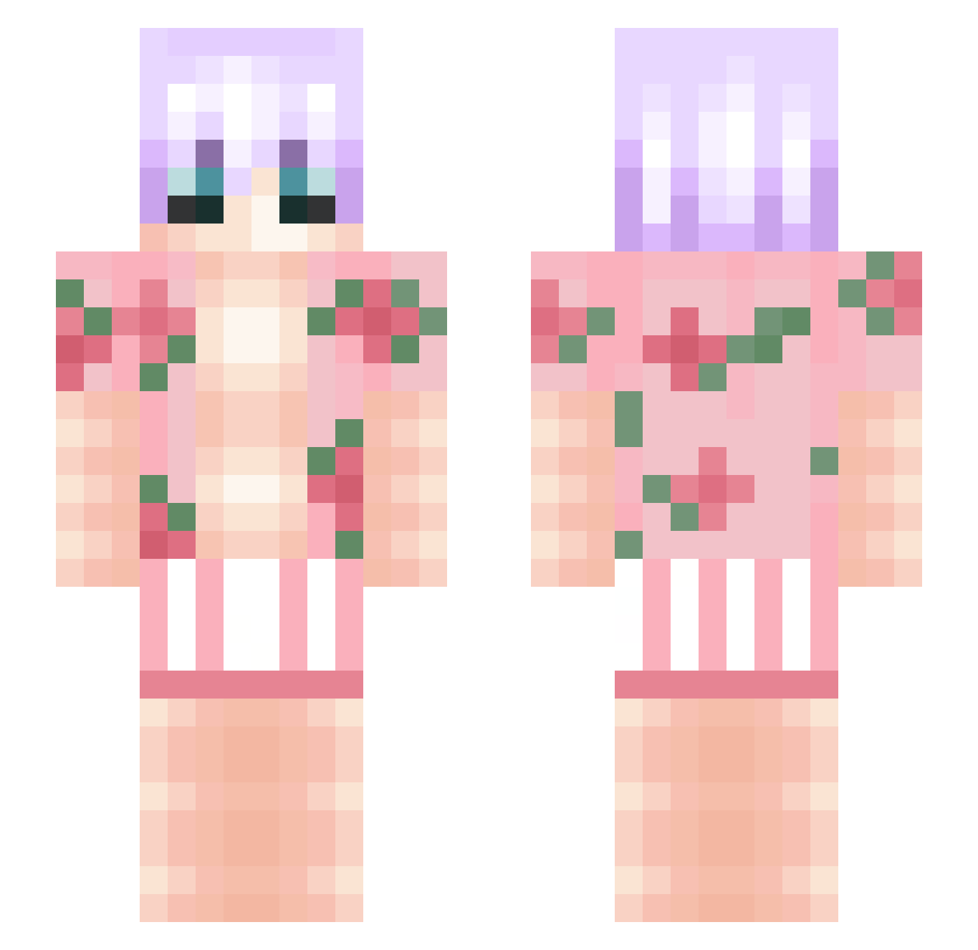 Golden_Swan Minecraft skin, front and back view