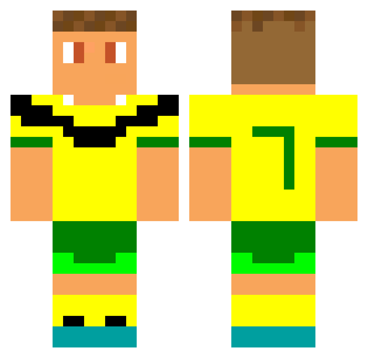 TBSex_FCBB Minecraft skin, front and back view