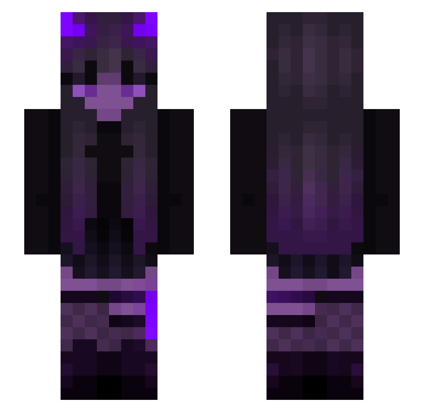 vall2016 Minecraft skin, front and back view