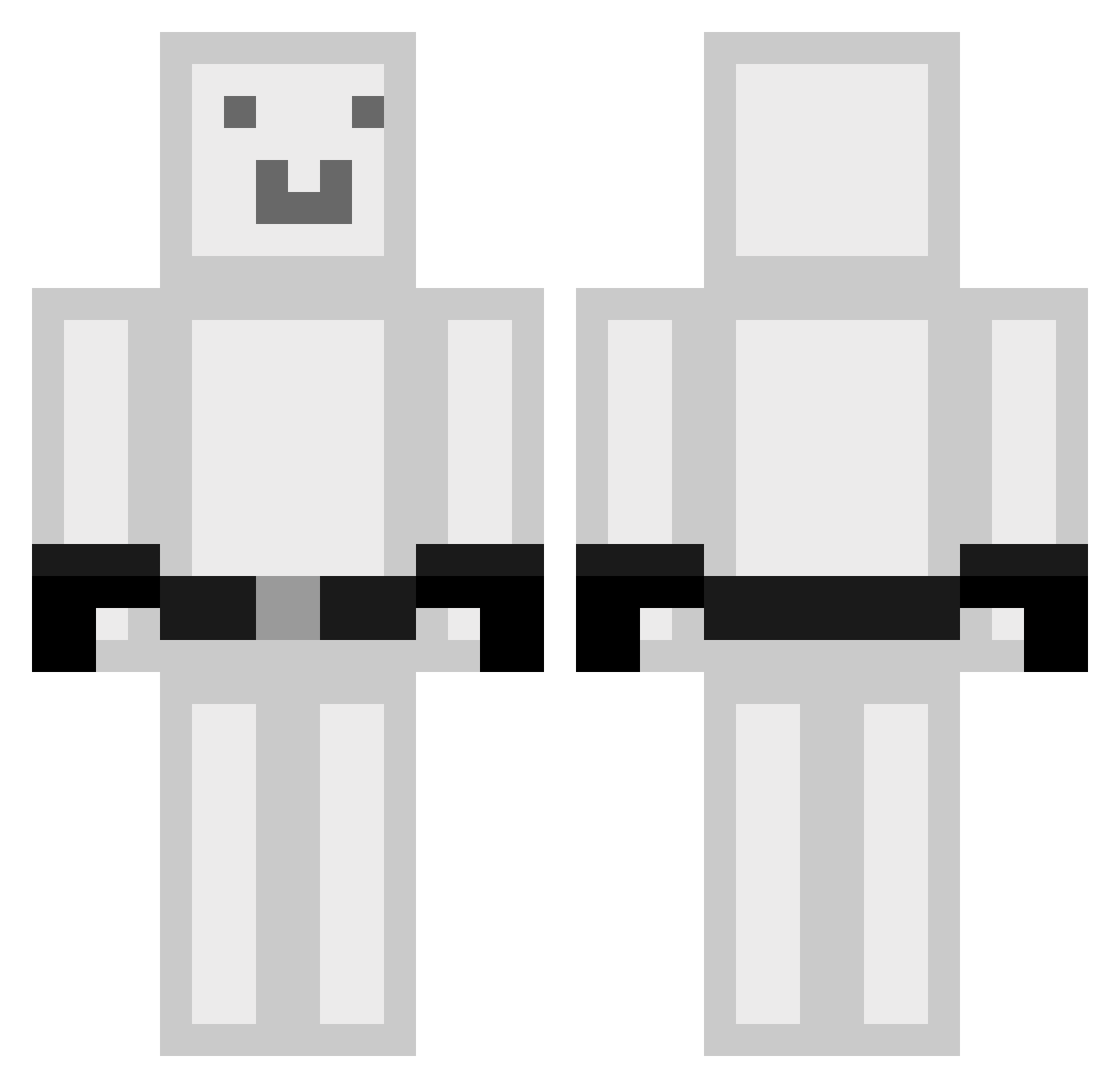Vamggyt Minecraft skin, front and back view