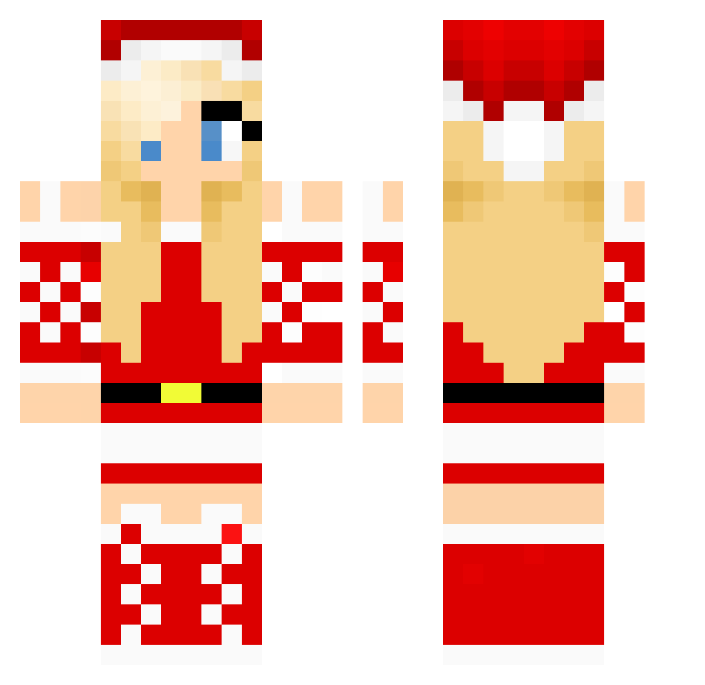 dacie Minecraft skin, front and back view