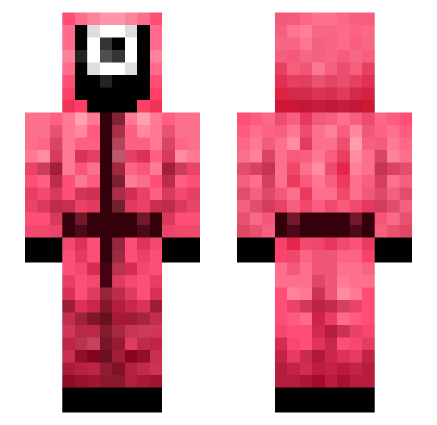 seosk Minecraft skin, front and back view