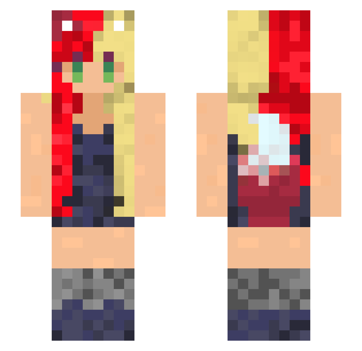 Finnishceasar_VT Minecraft skin, front and back view