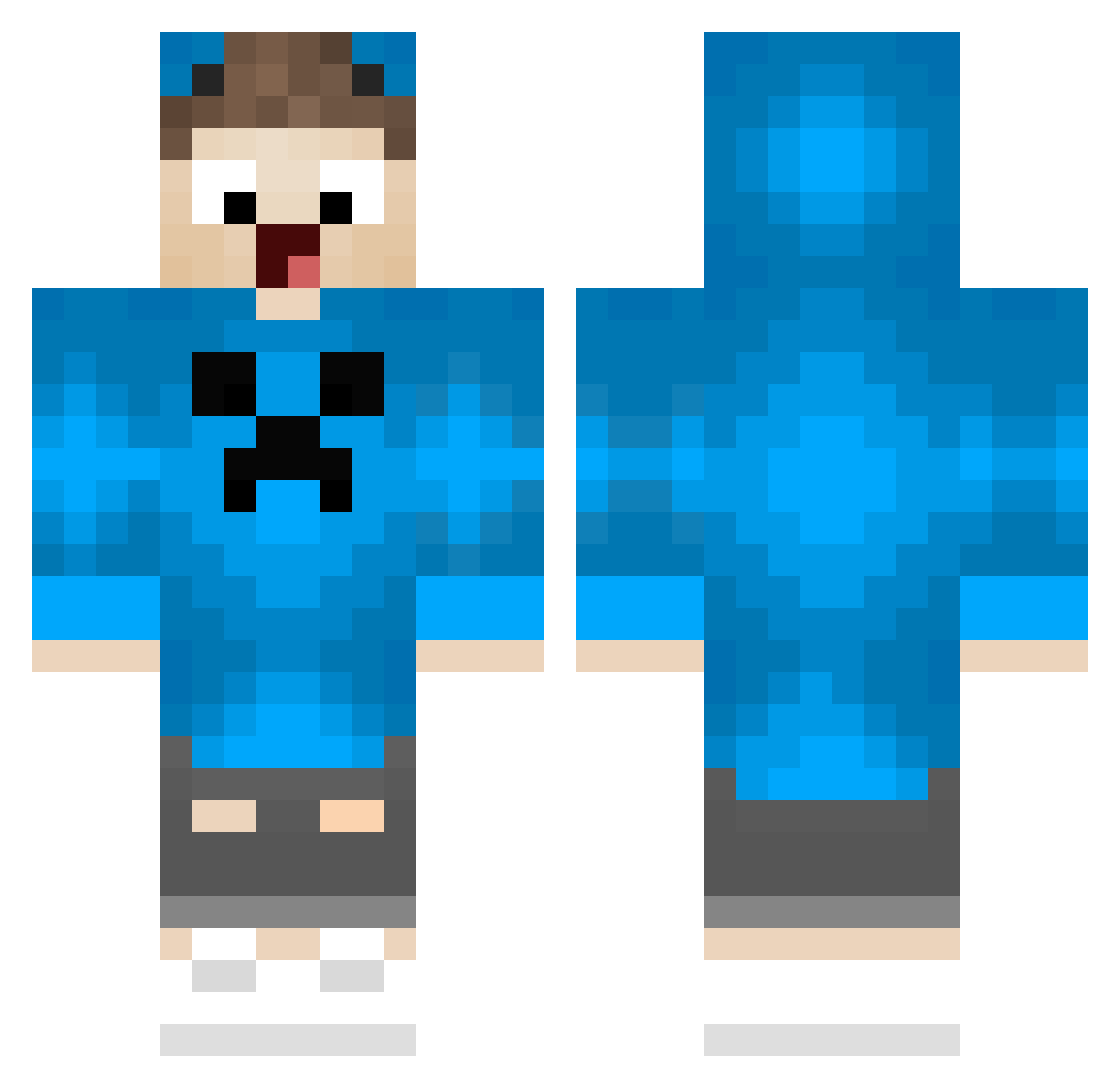 Stingaree Minecraft skin, front and back view