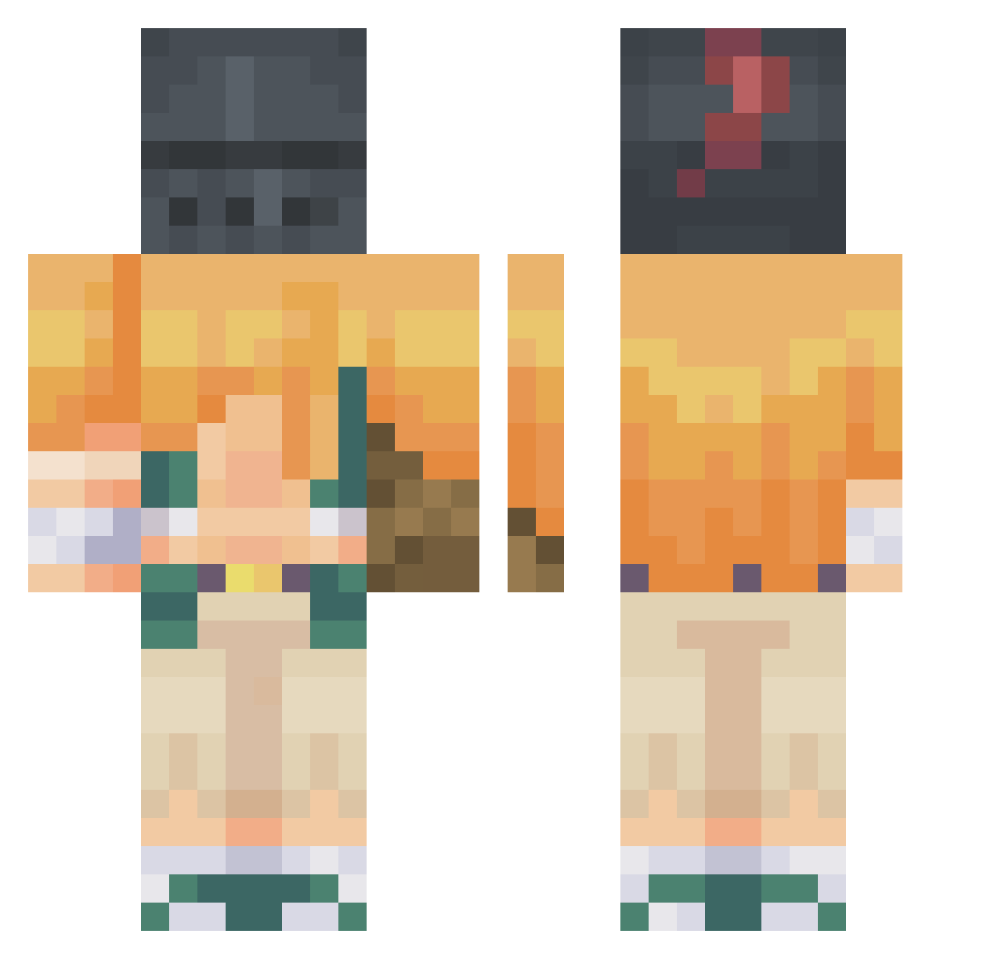 danguszeone Minecraft skin, front and back view