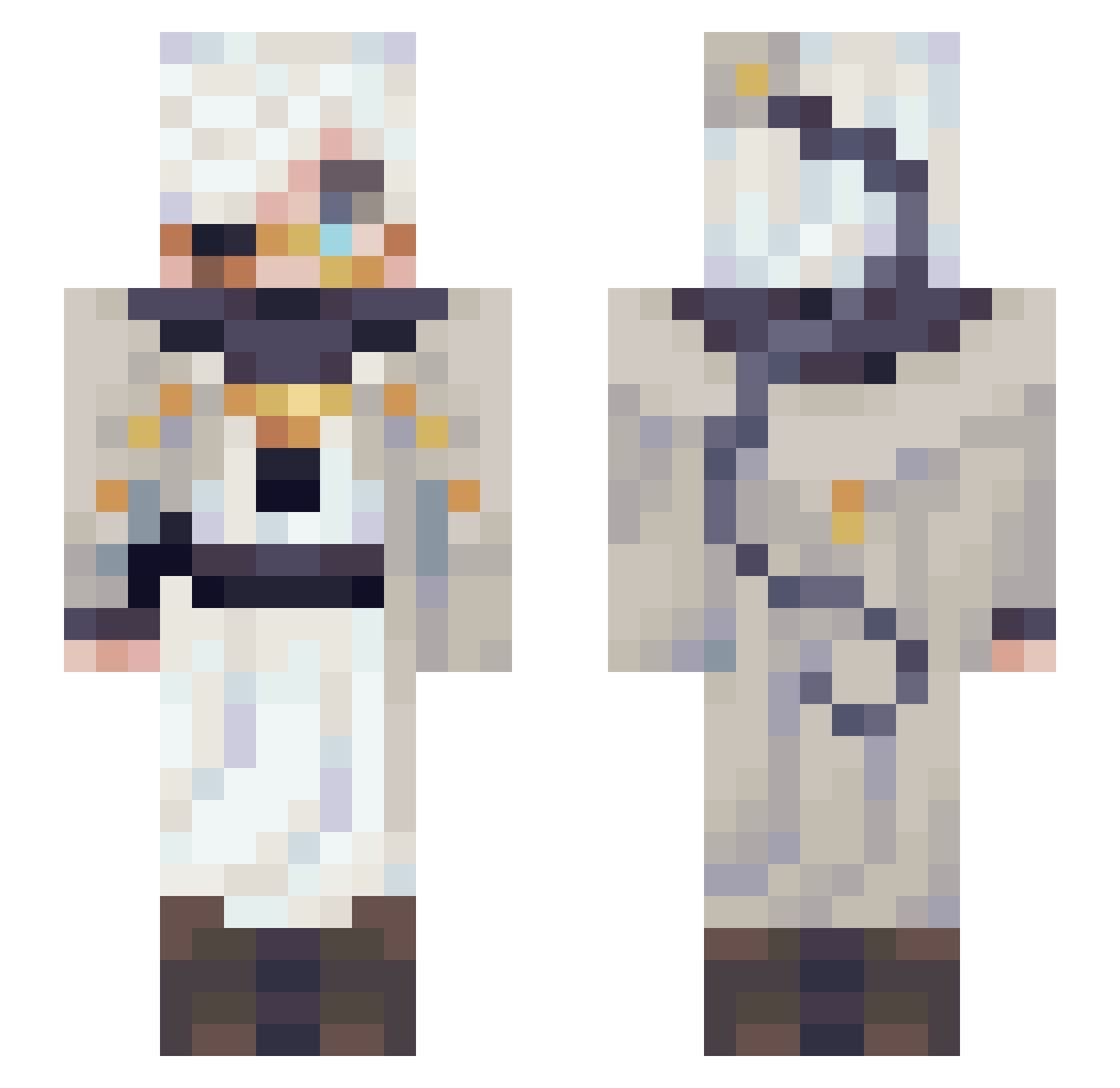 FogDog1738 Minecraft skin, front and back view