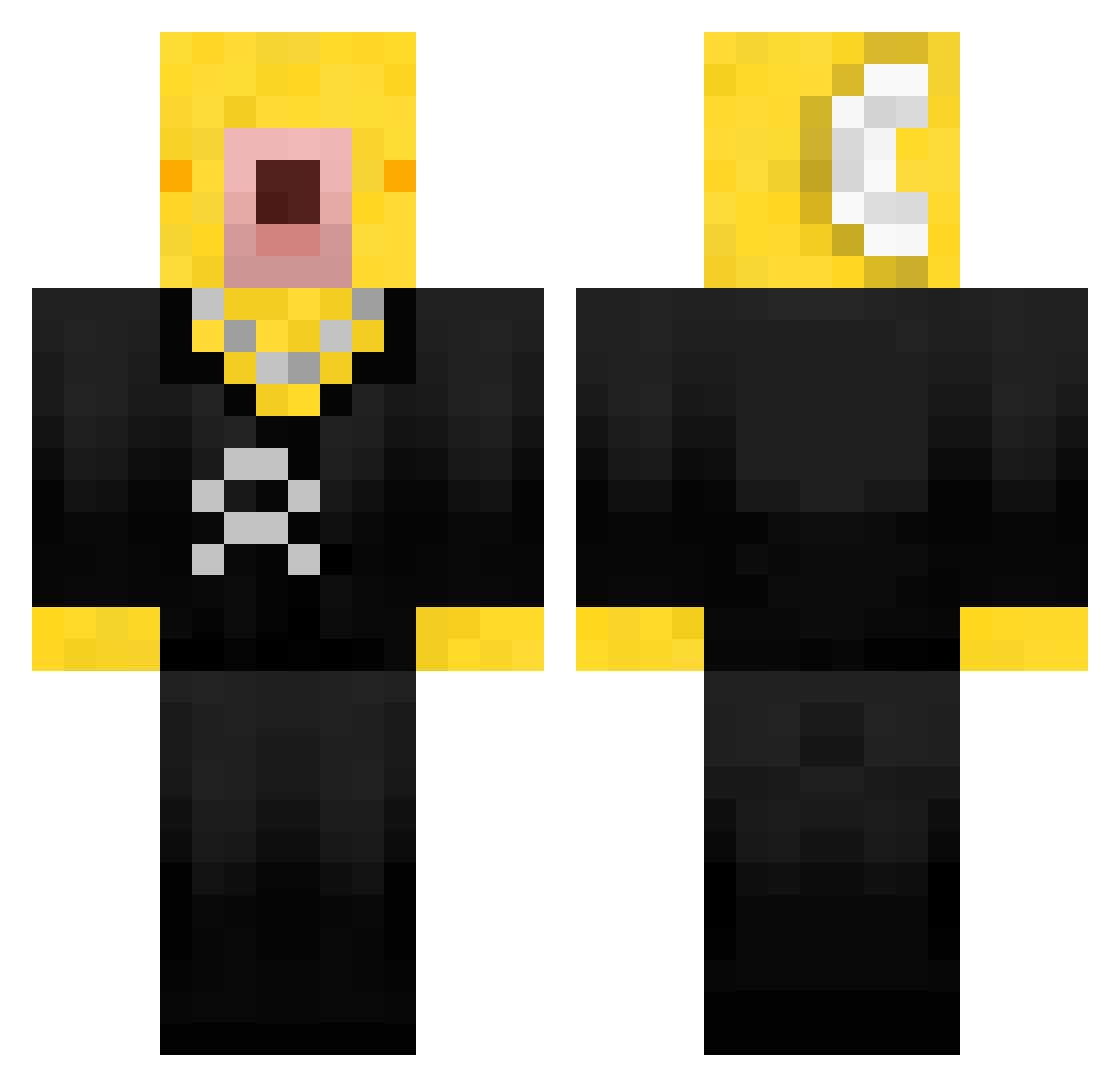 k0xZala Minecraft skin, front and back view