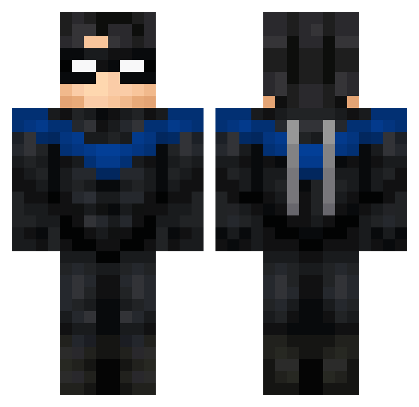 FreedomRex Minecraft skin, front and back view