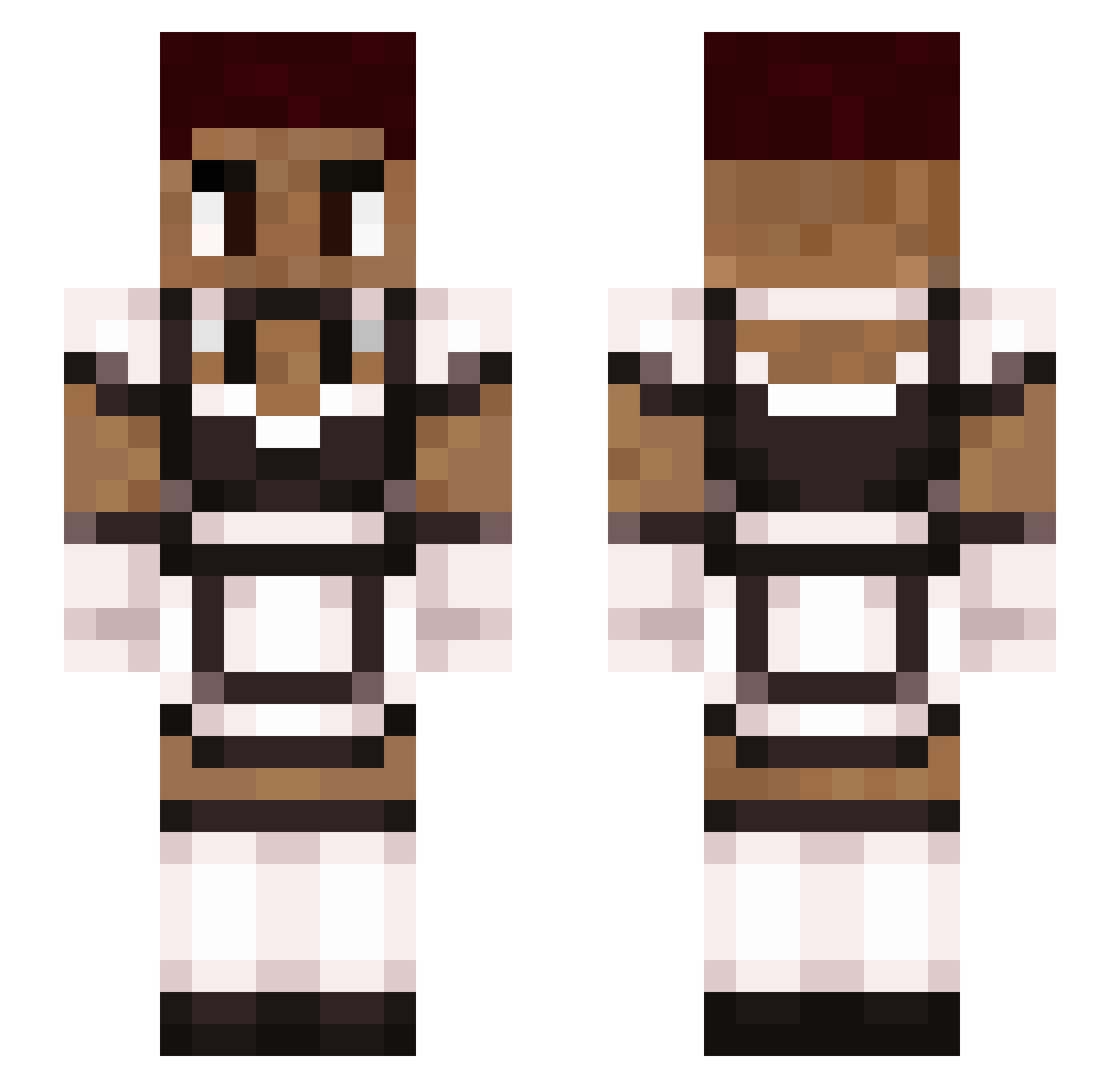 RedNAX5647 Minecraft skin, front and back view