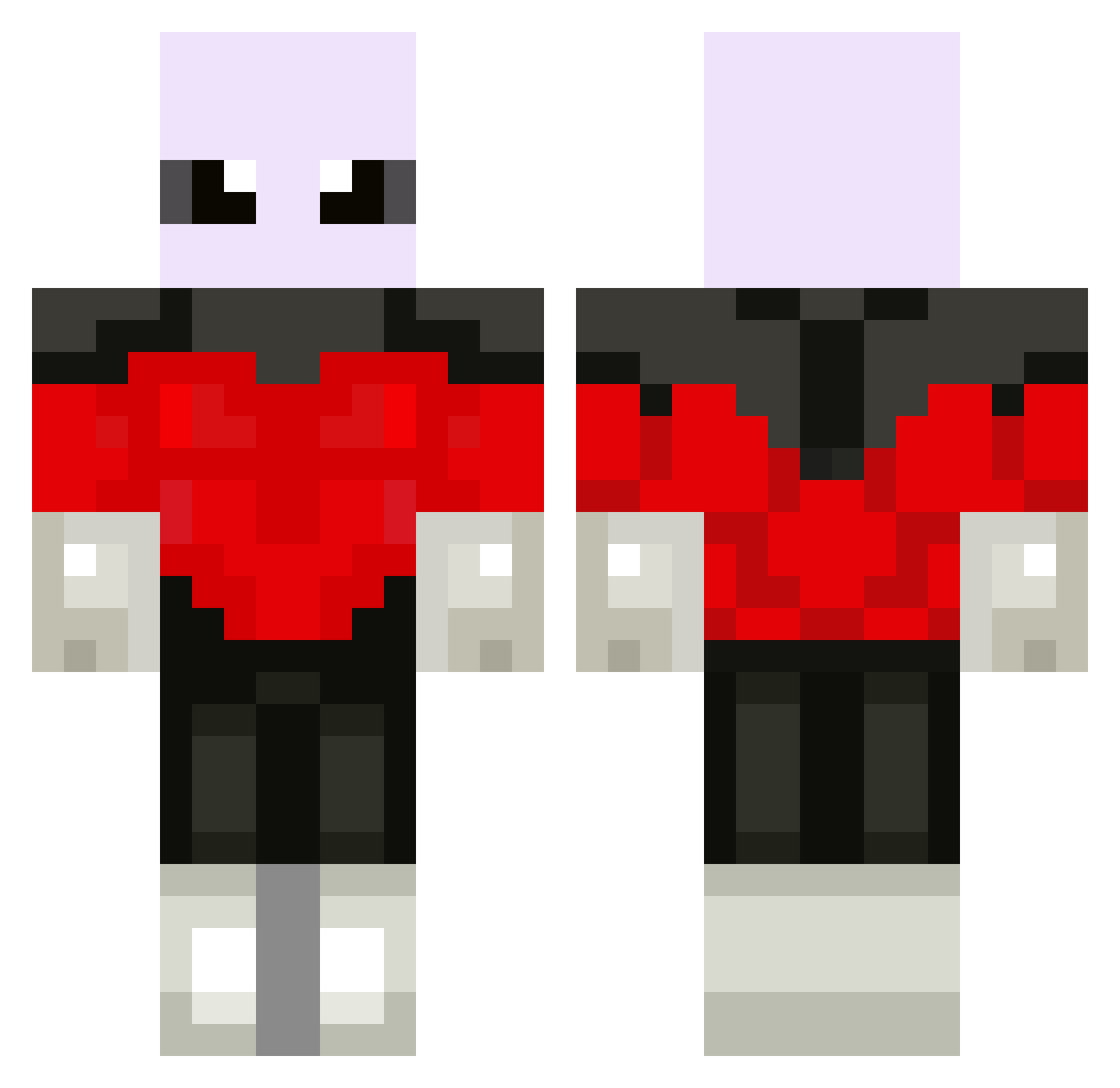 ultimatewarrior Minecraft skin, front and back view