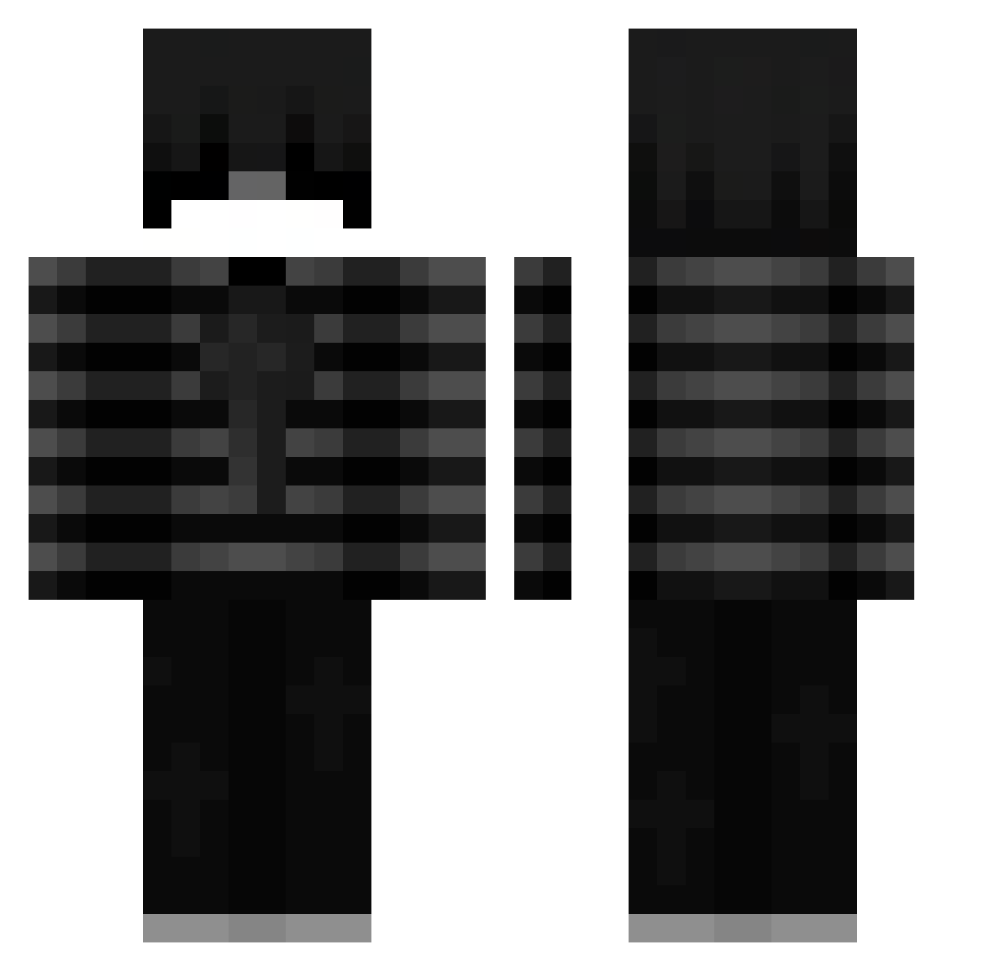 Sunfise Minecraft skin, front and back view
