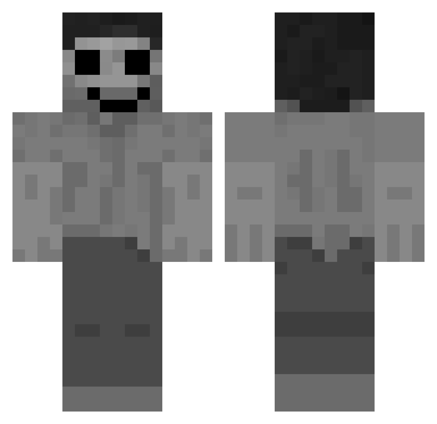 bluebeamdemon107 Minecraft skin, front and back view