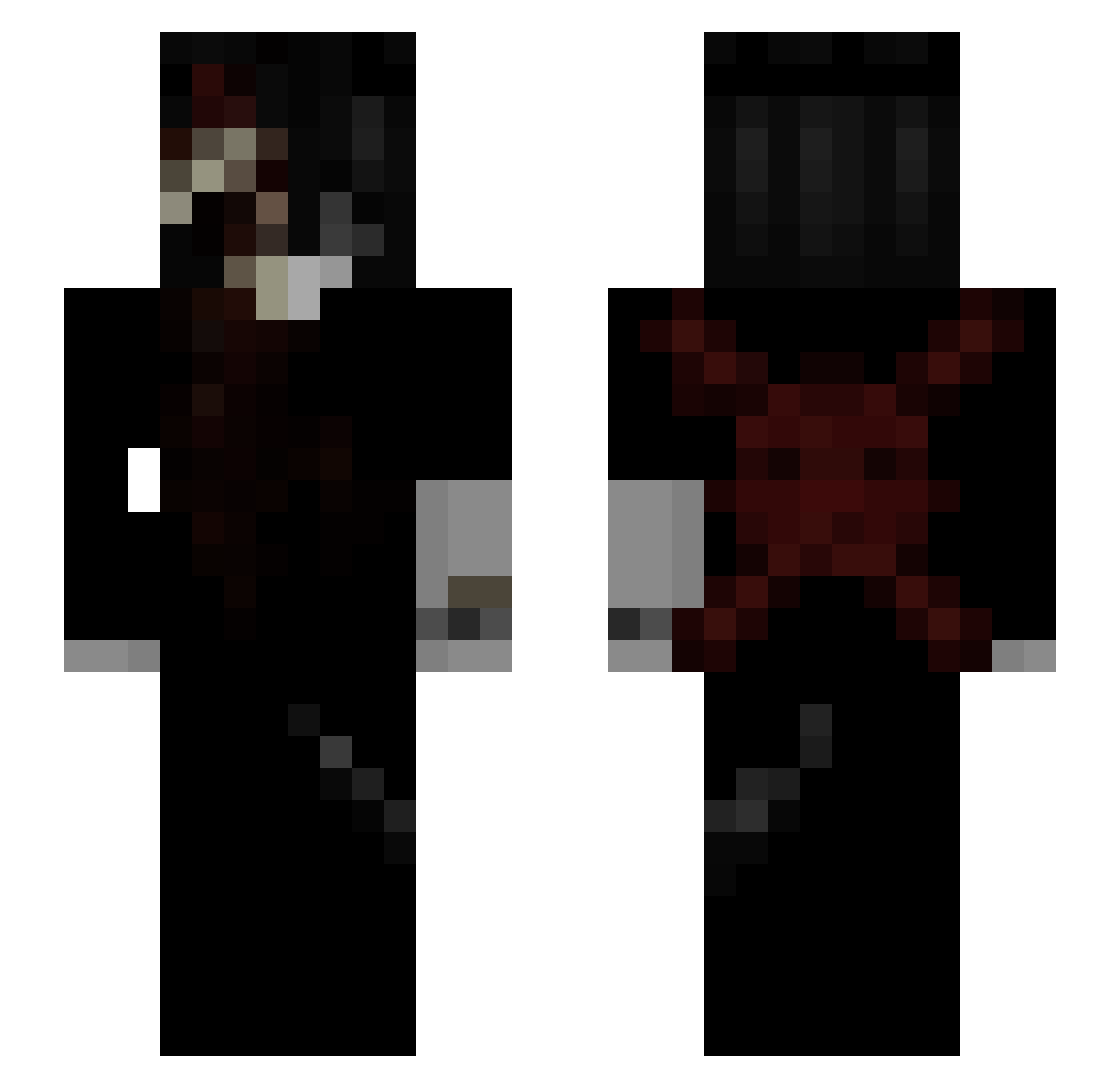 luizpaoaop Minecraft skin, front and back view