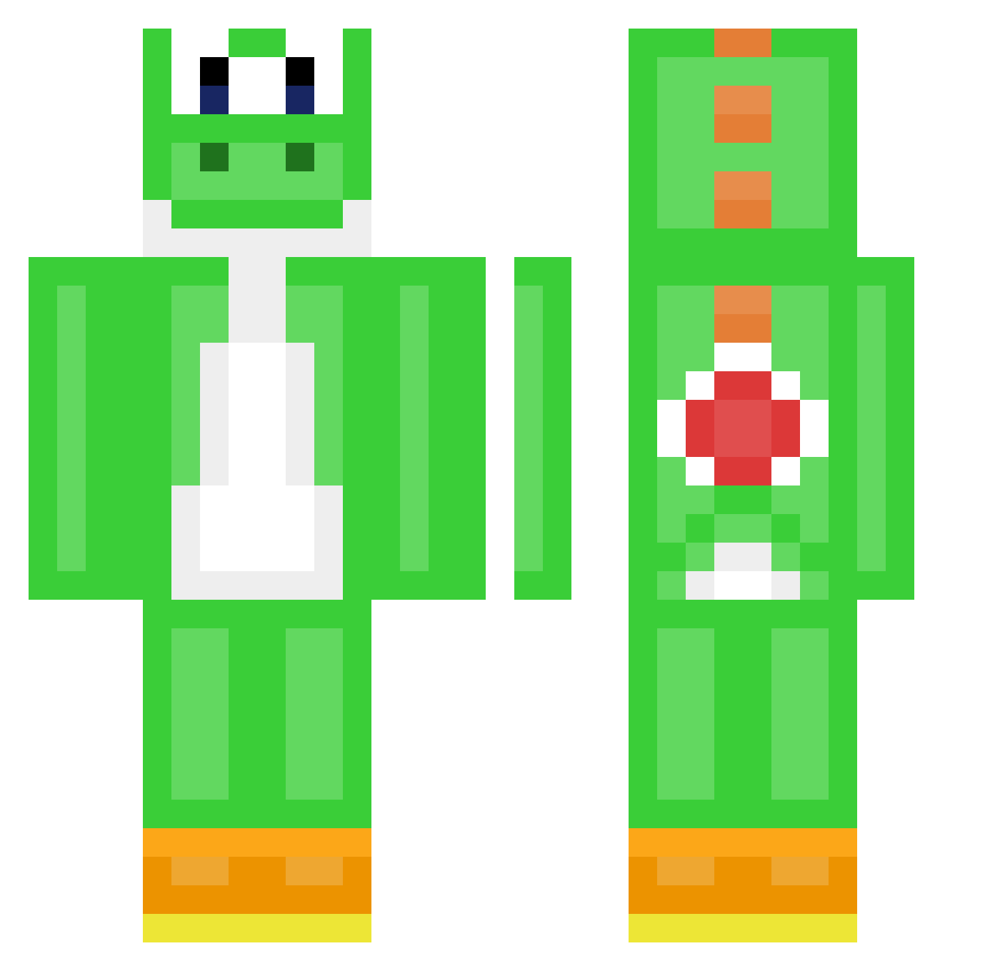 xxxtentacionnnn Minecraft skin, front and back view
