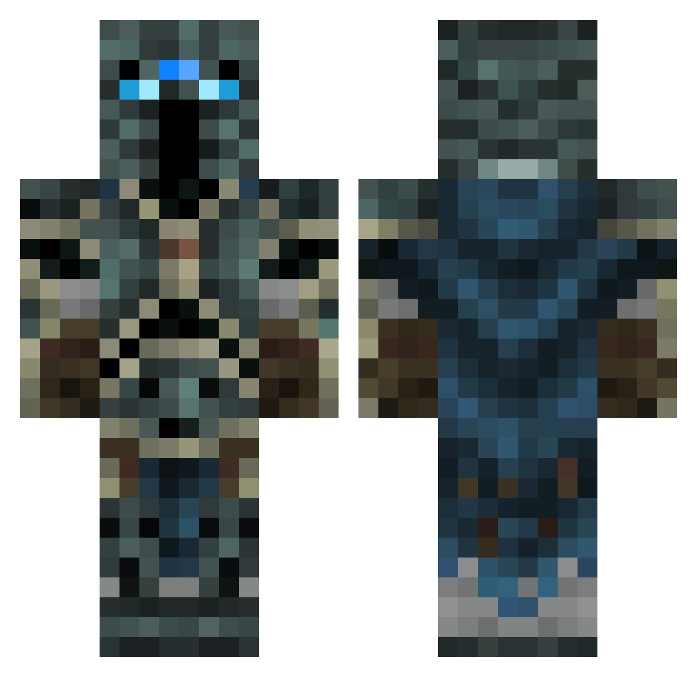 666Jester Minecraft skin, front and back view