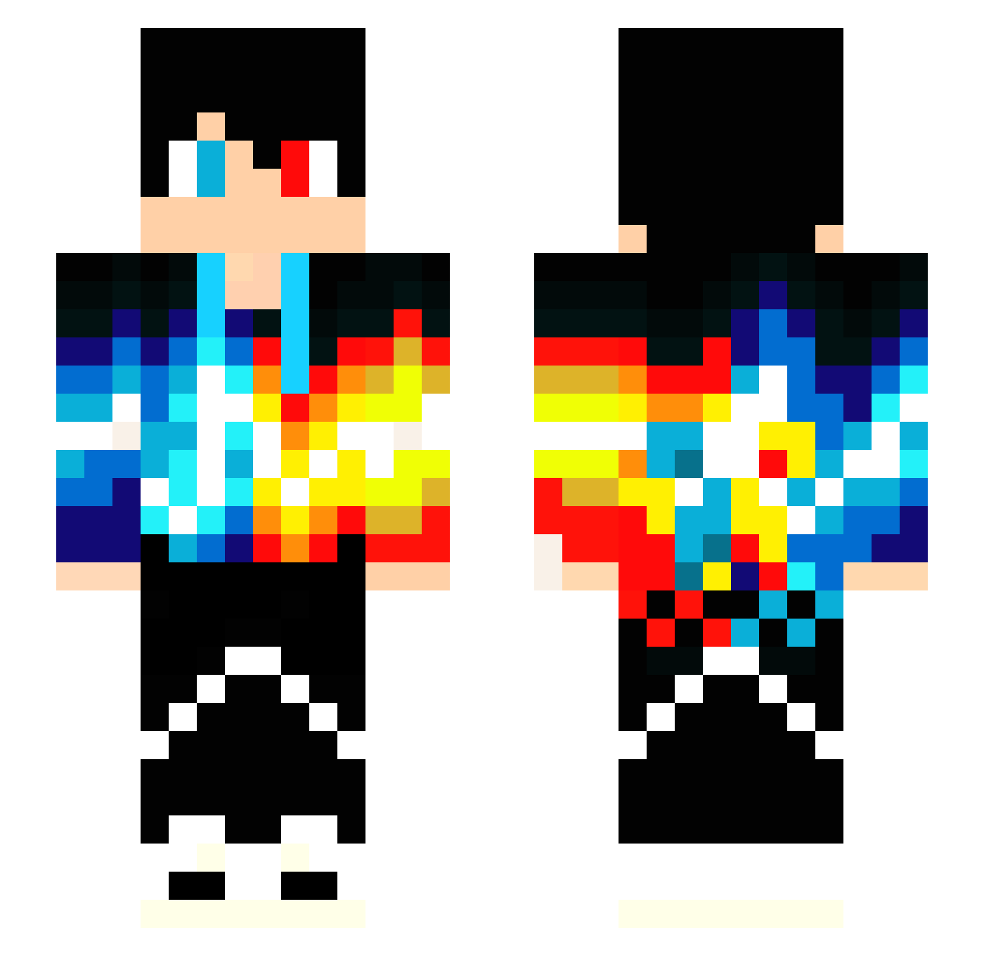 VvSnailOuOvV Minecraft skin, front and back view