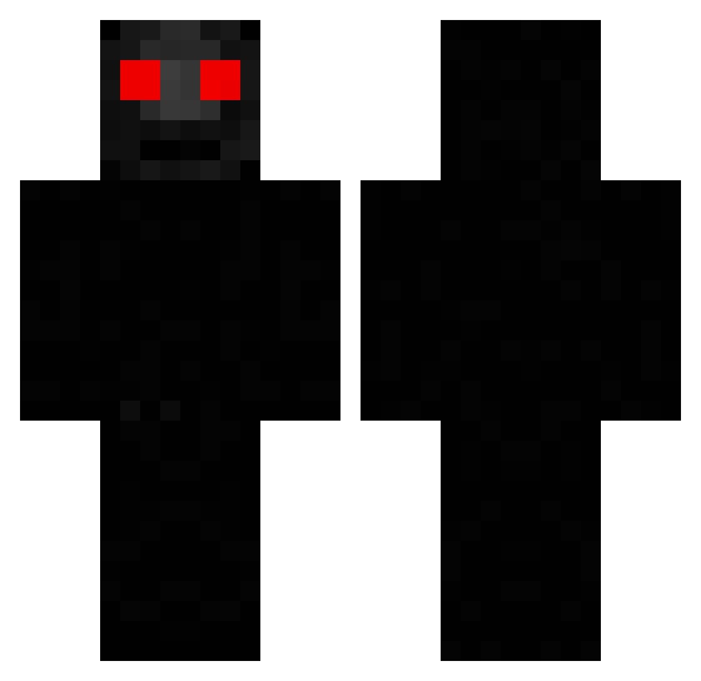 liminal Minecraft skin, front and back view