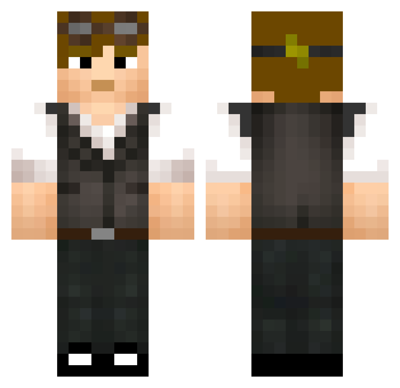 Tutorials Minecraft skin, front and back view