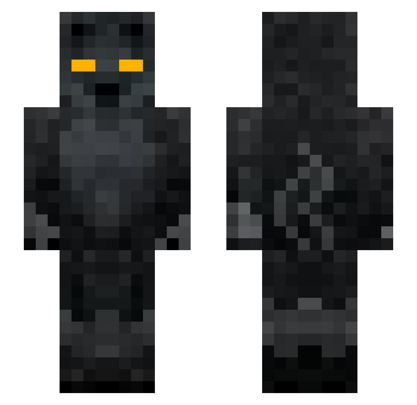 ExtremexII Minecraft skin, front and back view