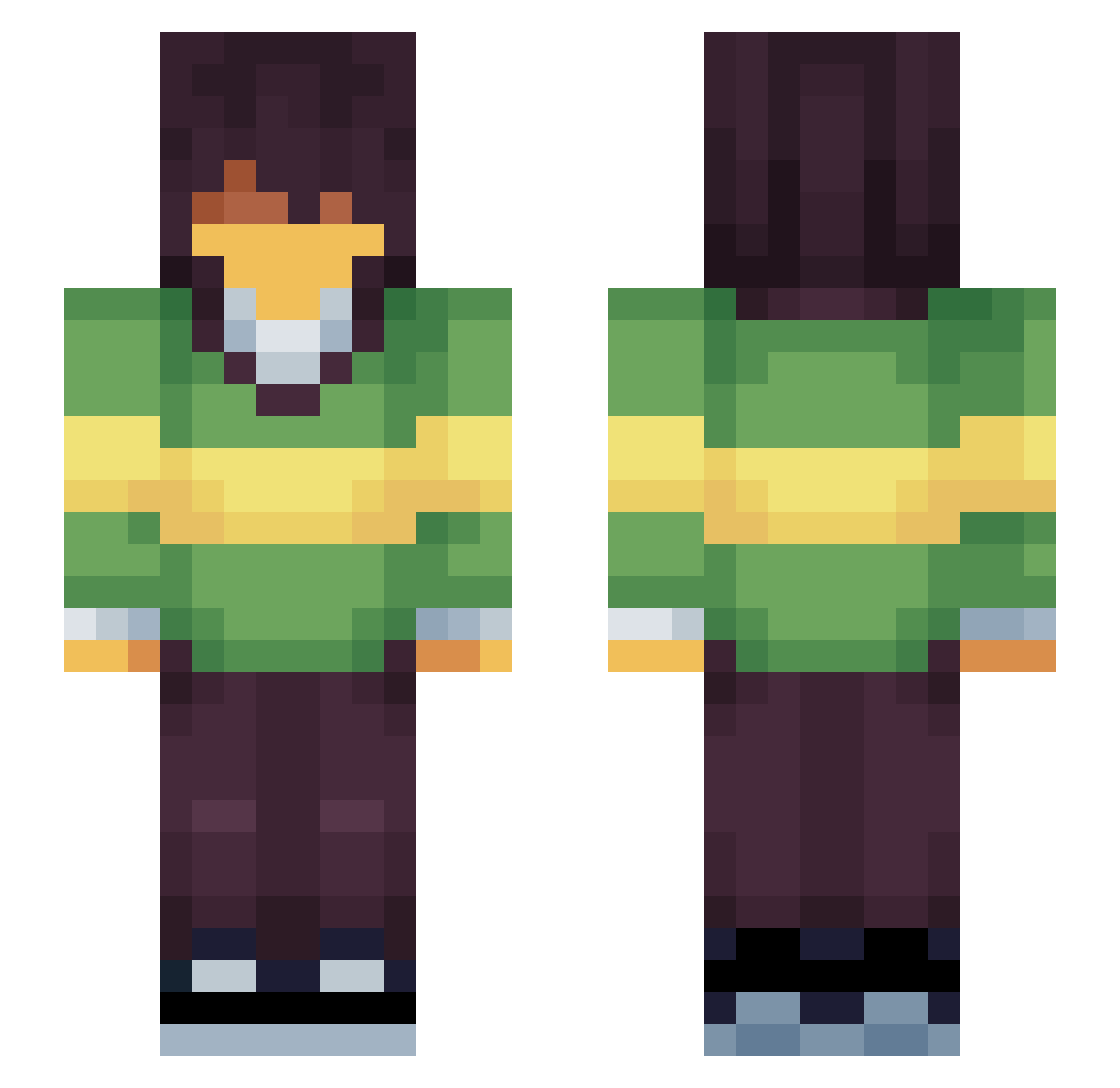 gabbygabe1 Minecraft skin, front and back view