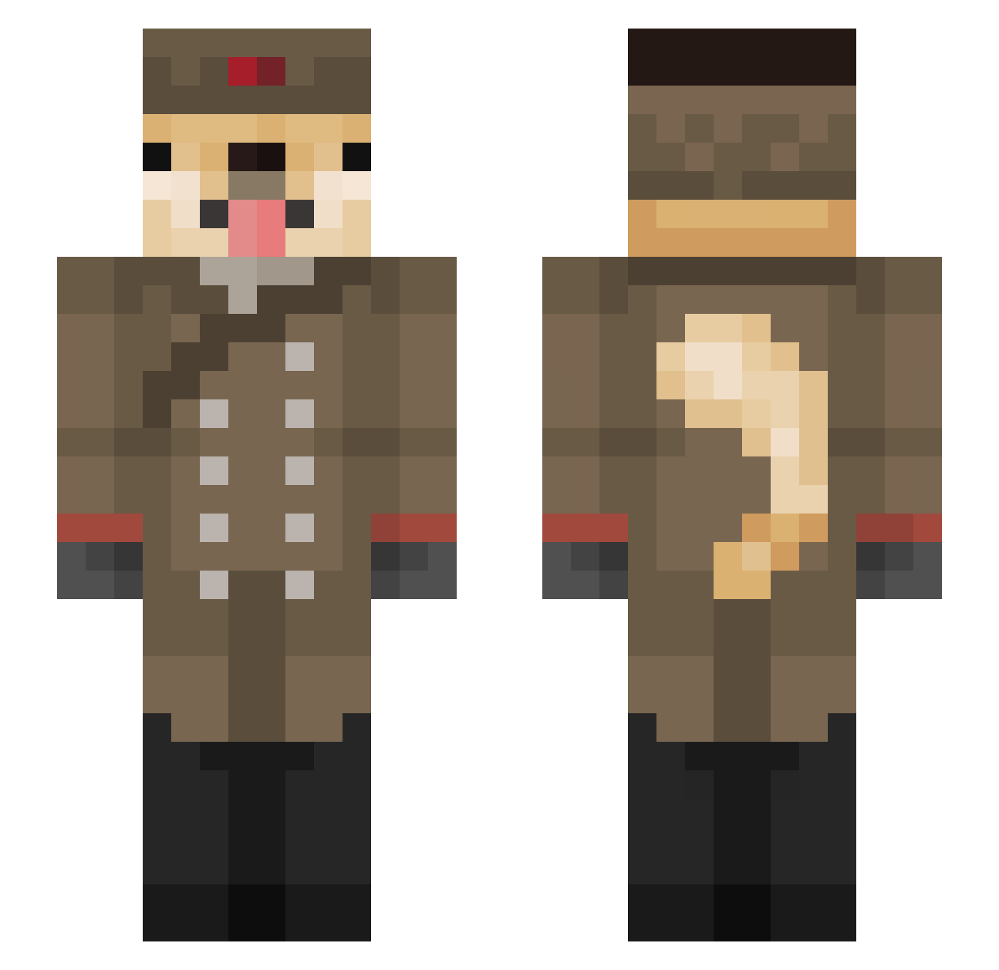 ALE3726 Minecraft skin, front and back view