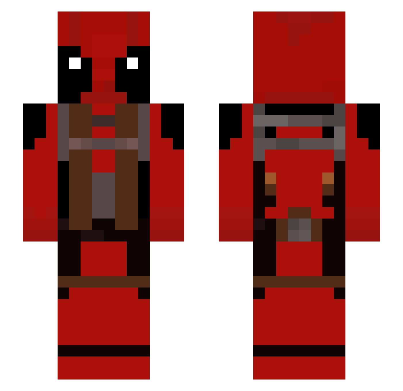 Ronilio Minecraft skin, front and back view