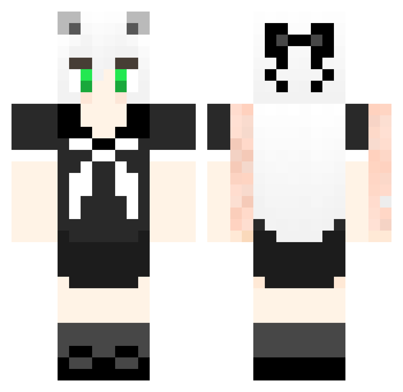Cos1286 Minecraft skin, front and back view