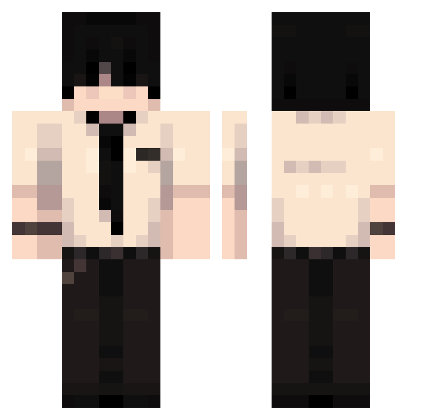Tlixify Minecraft skin, front and back view
