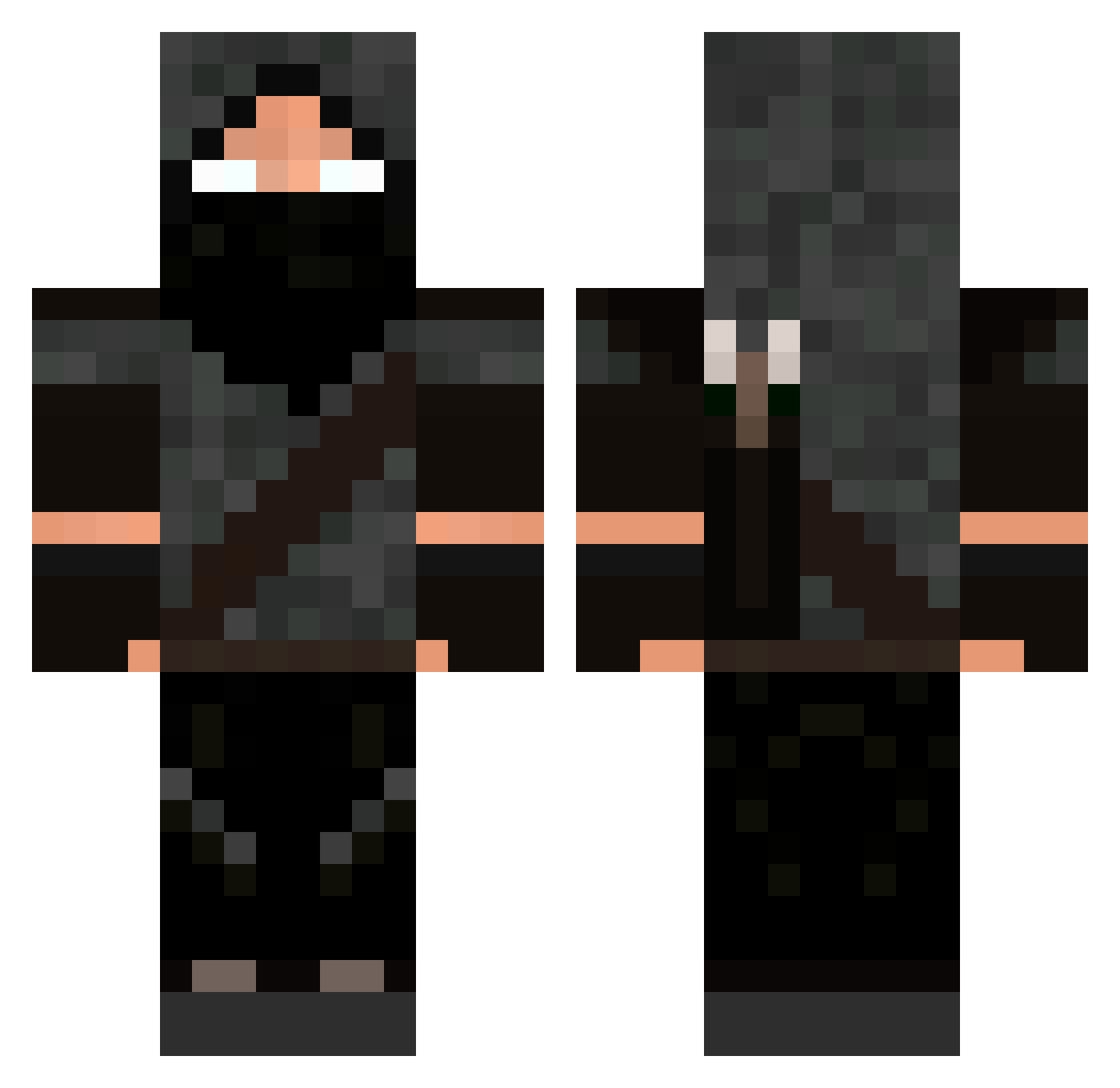 StrategicNinjaa Minecraft skin, front and back view