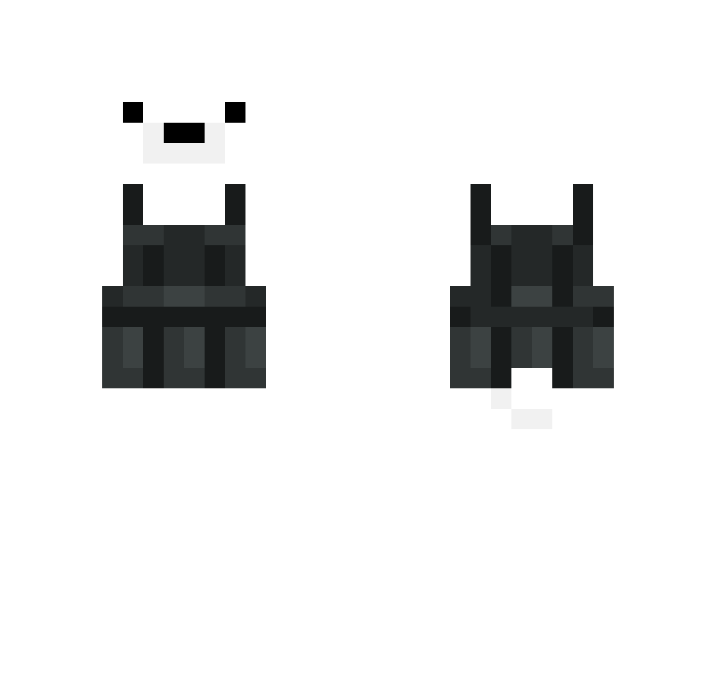 Westalis Minecraft skin, front and back view