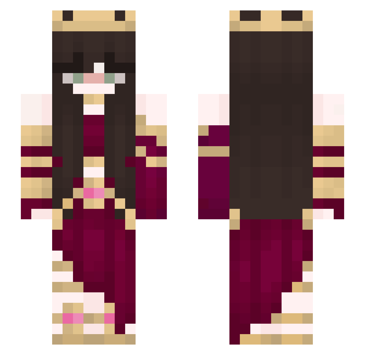 globglobabgalab Minecraft skin, front and back view